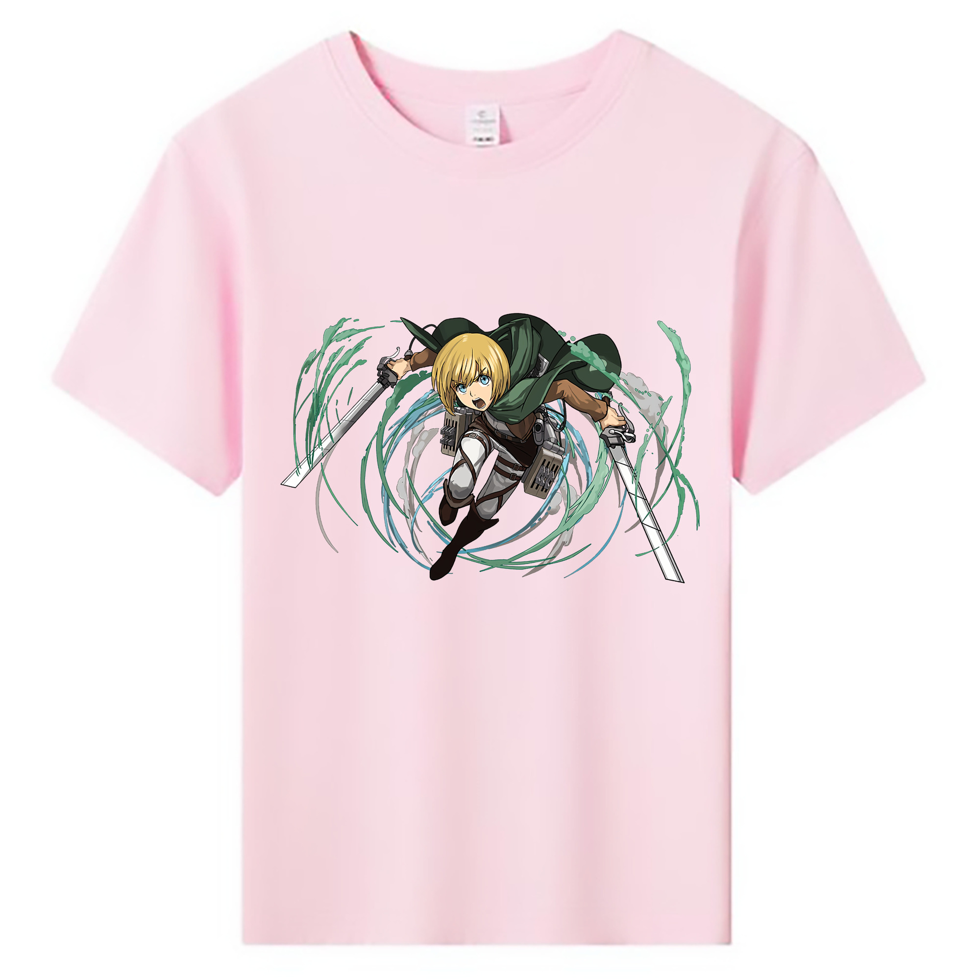 （画像用） 進撃の巨人 アルミン·アルレルト Attack on Titan Armin Arlert 綿100％キッズTシャツ（フロントプリント）