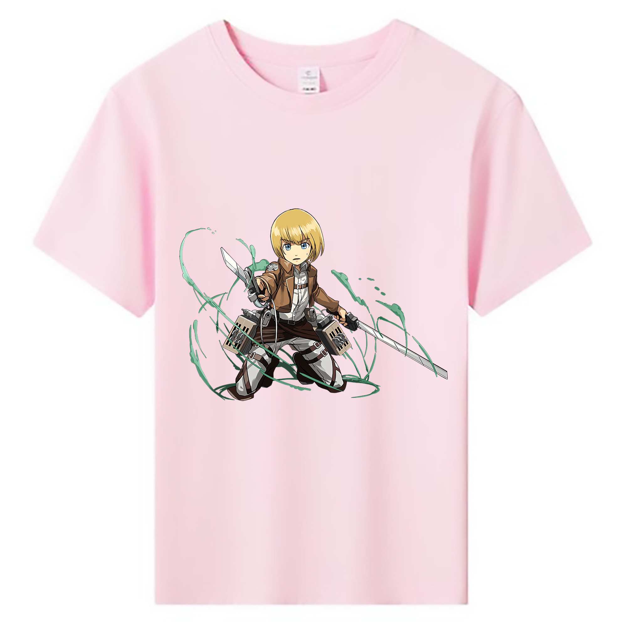 （画像用） 進撃の巨人 アルミン·アルレルト Attack on Titan Armin Arlert 綿100％キッズTシャツ（フロントプリント）