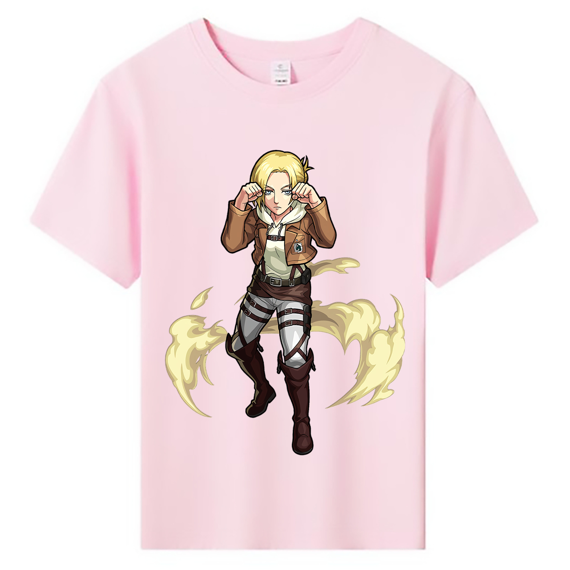 （画像用） 進撃の巨人 アニ・レオンハート Attack on Titan Annie Leonhart 綿100％キッズTシャツ（フロントプリント）