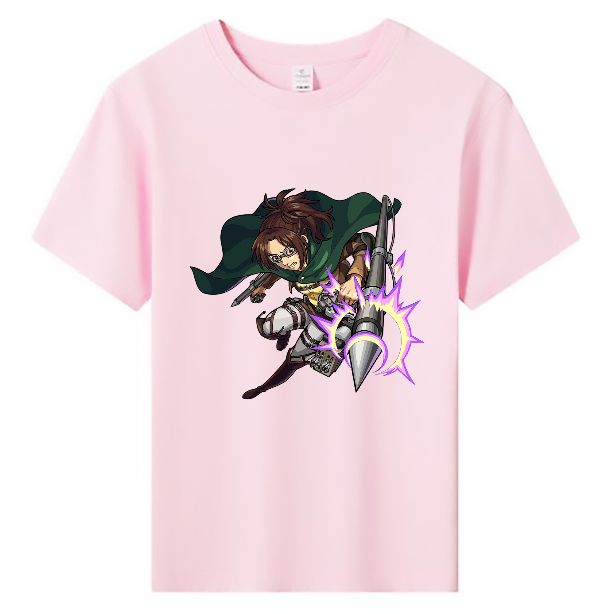 （画像用） 進撃の巨人 ハンジ·ゾエ Attack on Titan Hanji Zoe 綿100％キッズTシャツ（フロントプリント）