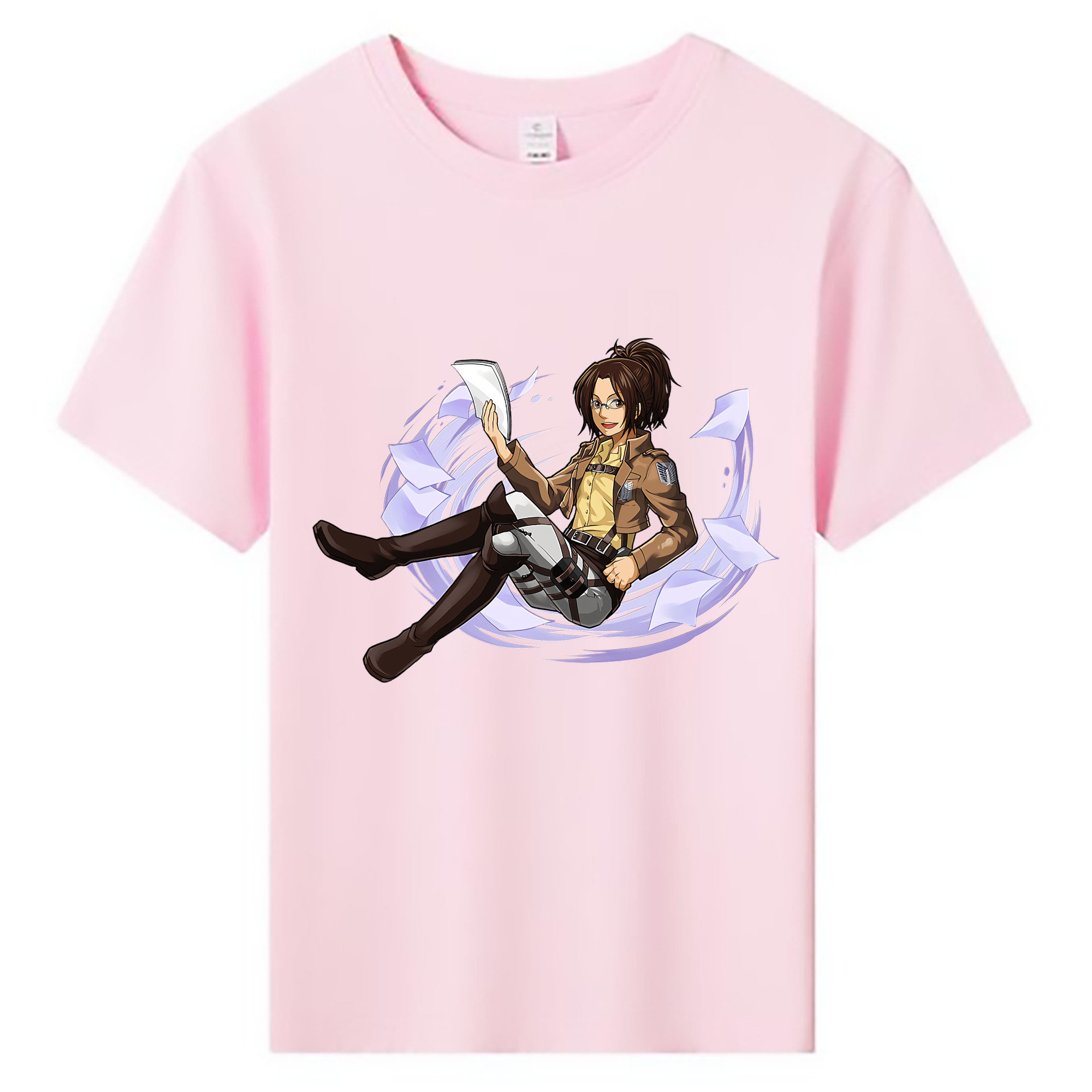 （画像用） 進撃の巨人 ハンジ·ゾエ Attack on Titan Hanji Zoe 綿100％キッズTシャツ（フロントプリント）