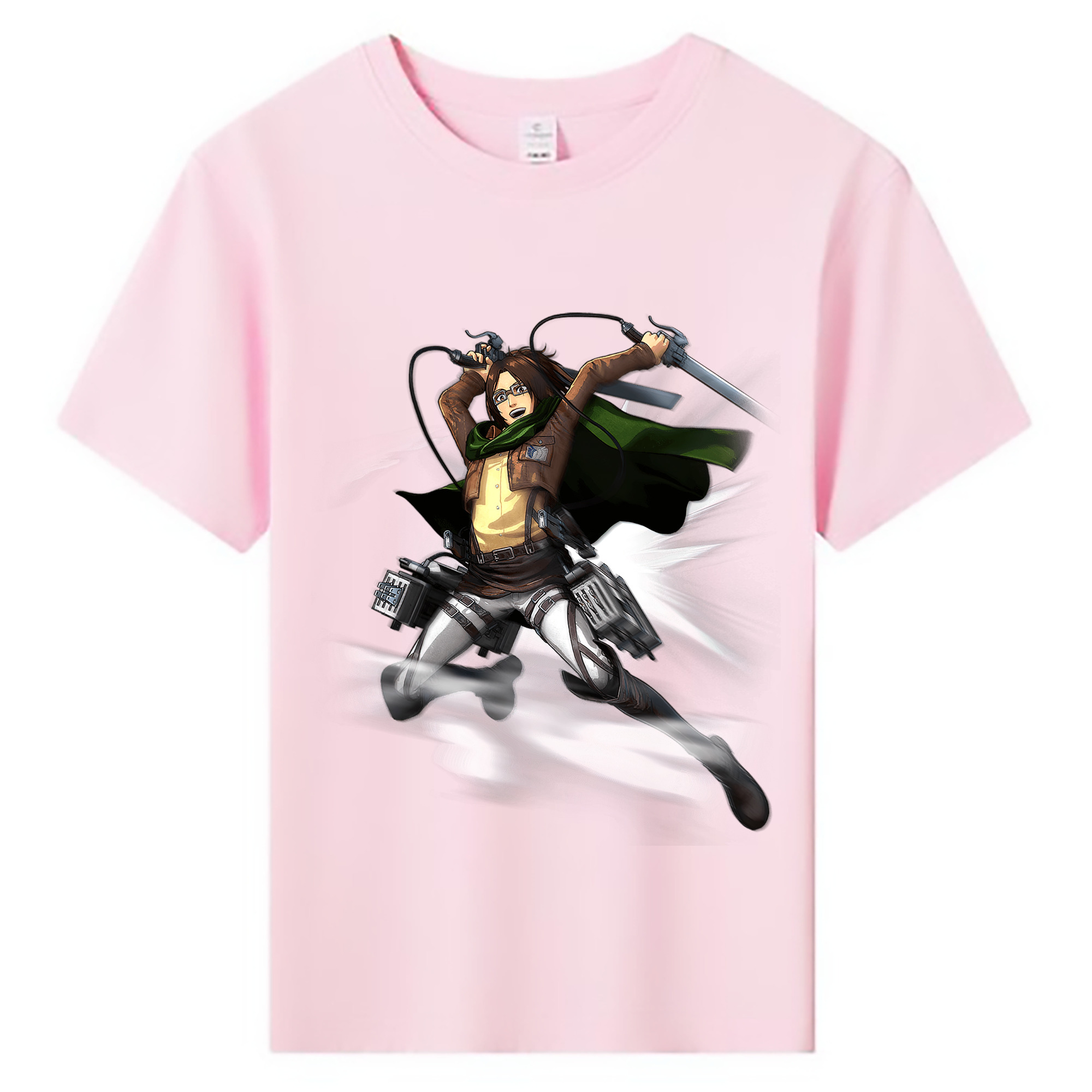 （画像用） 進撃の巨人 ハンジ·ゾエ Attack on Titan Hanji Zoe 綿100％キッズTシャツ（フロントプリント）