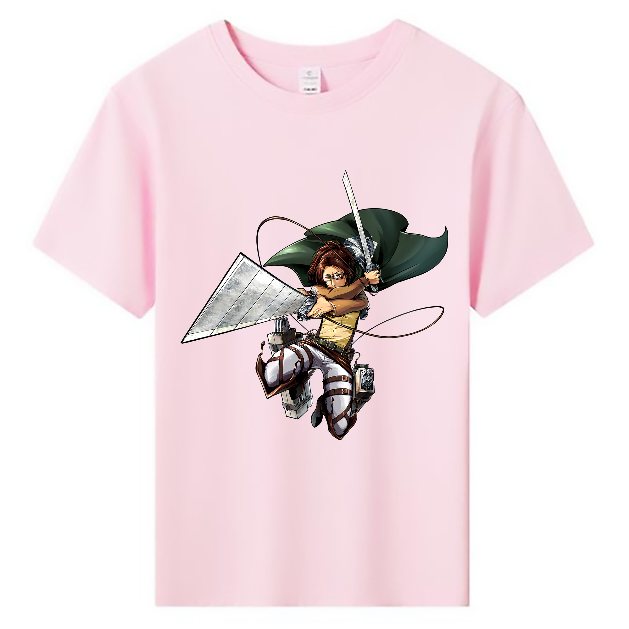 （画像用） 進撃の巨人 ハンジ·ゾエ Attack on Titan Hanji Zoe 綿100％キッズTシャツ（フロントプリント）