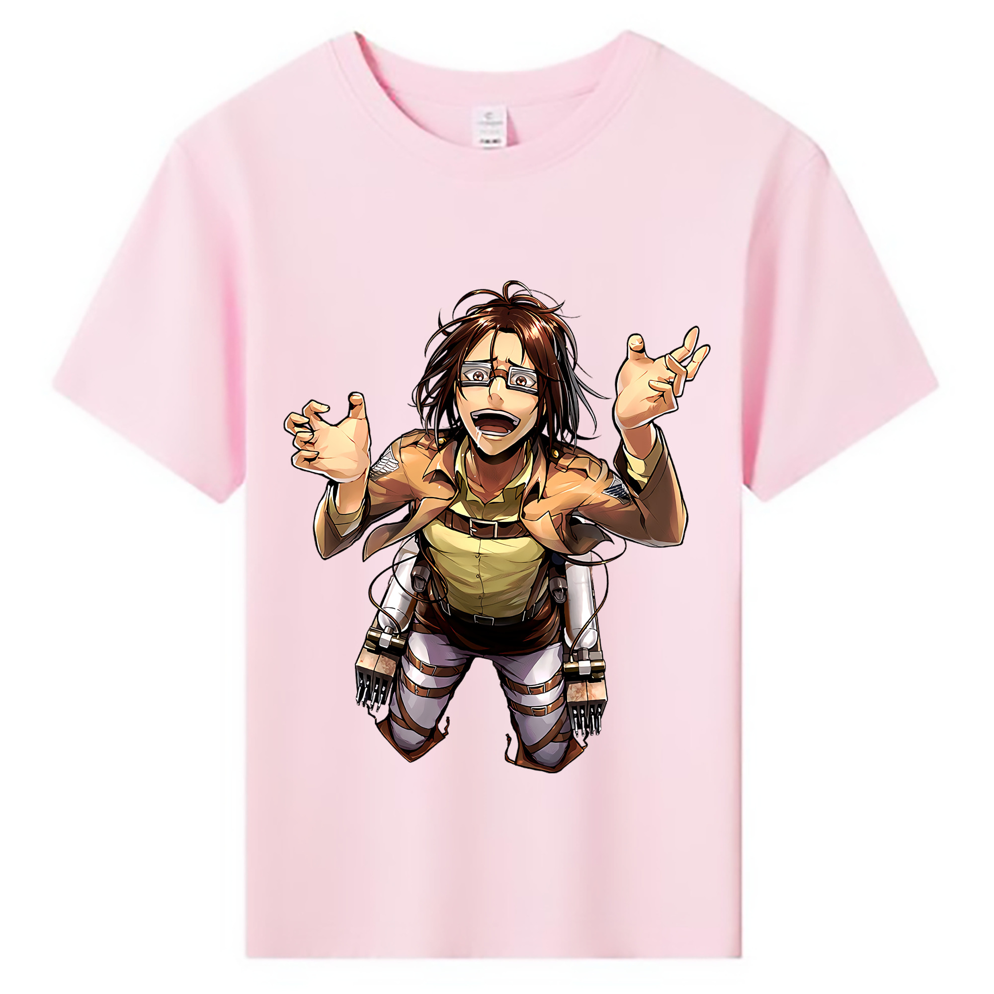 （画像用） 進撃の巨人 ハンジ·ゾエ Attack on Titan Hanji Zoe 綿100％キッズTシャツ（フロントプリント）