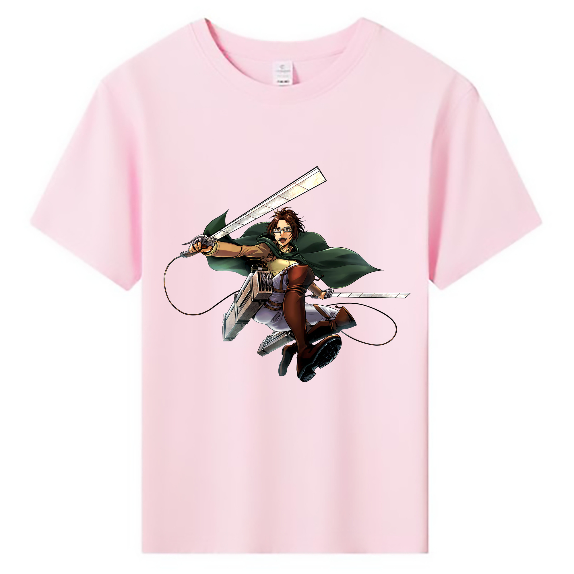 （画像用） 進撃の巨人 ハンジ·ゾエ Attack on Titan Hanji Zoe 綿100％キッズTシャツ（フロントプリント）