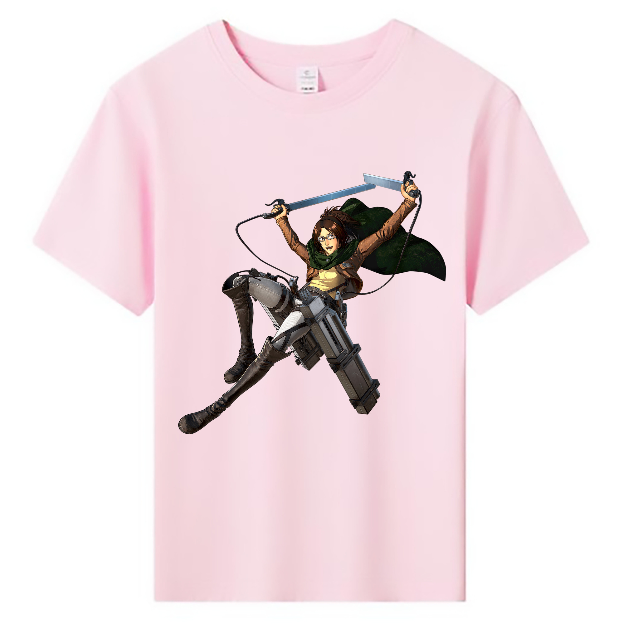（画像用） 進撃の巨人 ハンジ·ゾエ Attack on Titan Hanji Zoe 綿100％キッズTシャツ（フロントプリント）