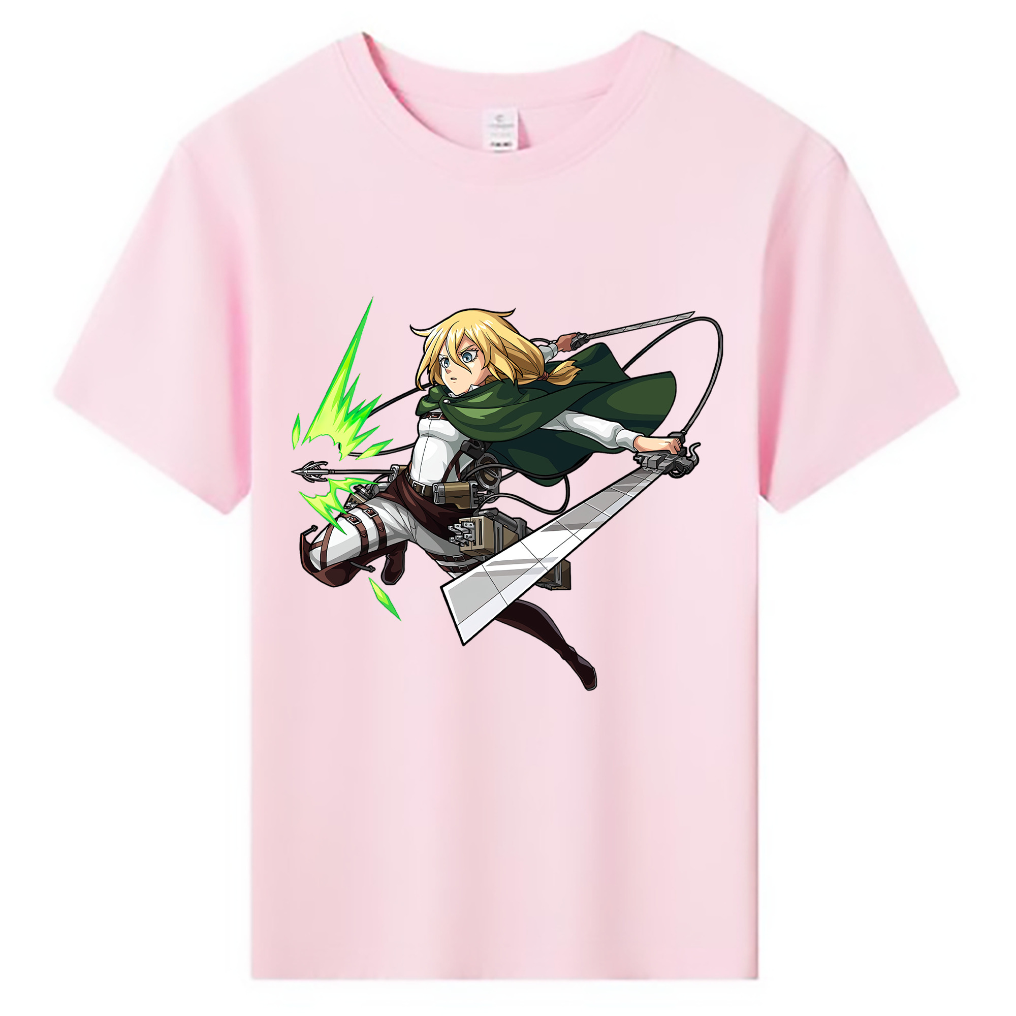 （画像用） 進撃の巨人 クリスタ·レンズ Attack on Titan Christa Lenz 綿100％キッズTシャツ（フロントプリント）