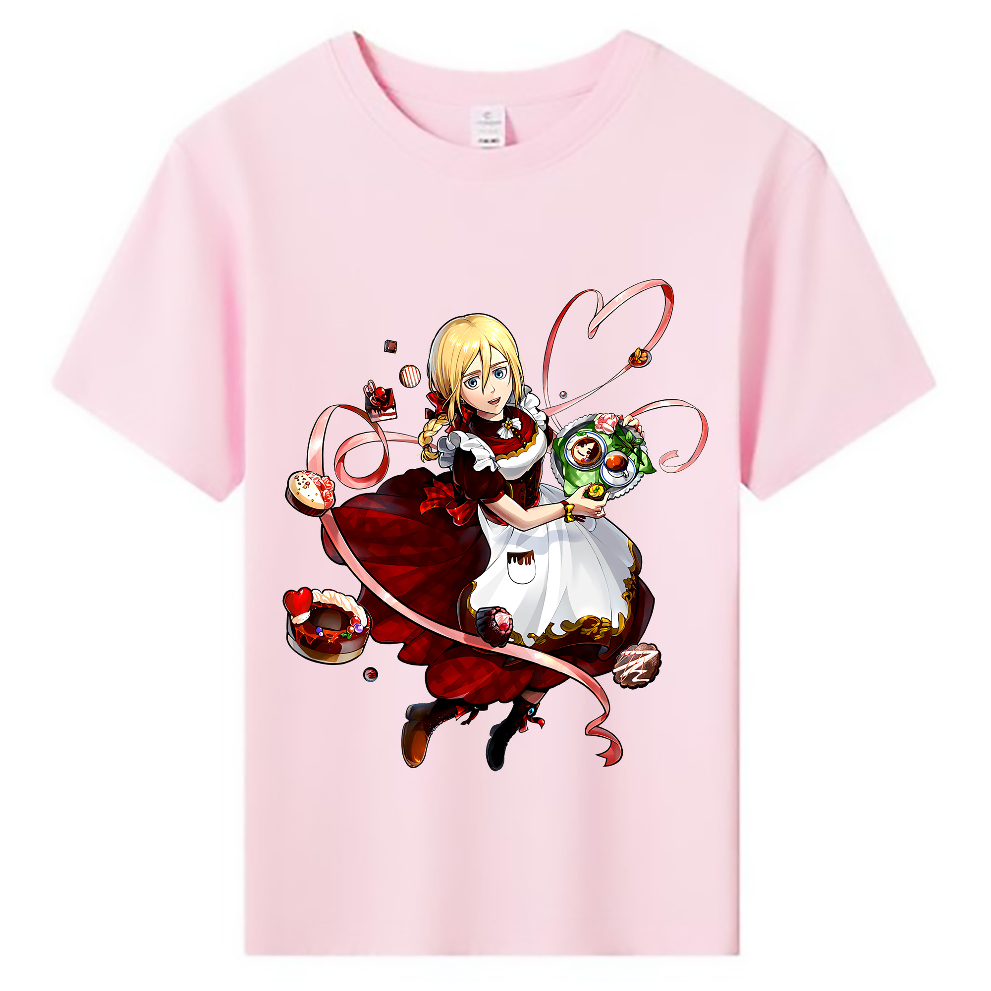 （画像用） 進撃の巨人 クリスタ·レンズ Attack on Titan Christa Lenz 綿100％キッズTシャツ（フロントプリント）