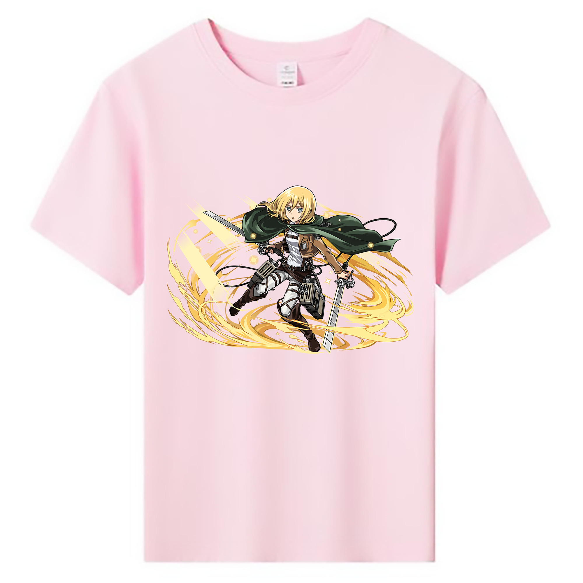 （画像用） 進撃の巨人 クリスタ·レンズ Attack on Titan Christa Lenz 綿100％キッズTシャツ（フロントプリント）