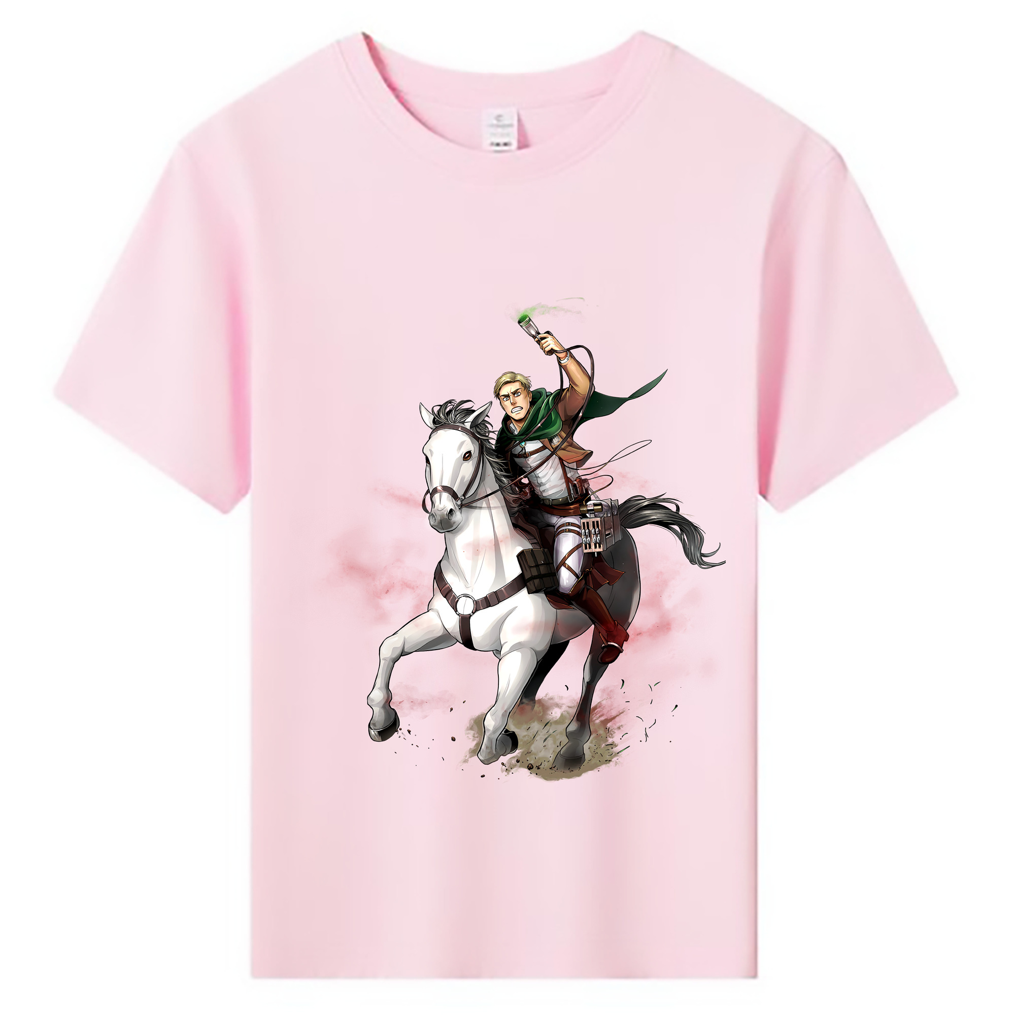 （画像用） 進撃の巨人 エルヴィン・スミス Attack on Titan Erwin Smith 綿100％キッズTシャツ（フロントプリント）