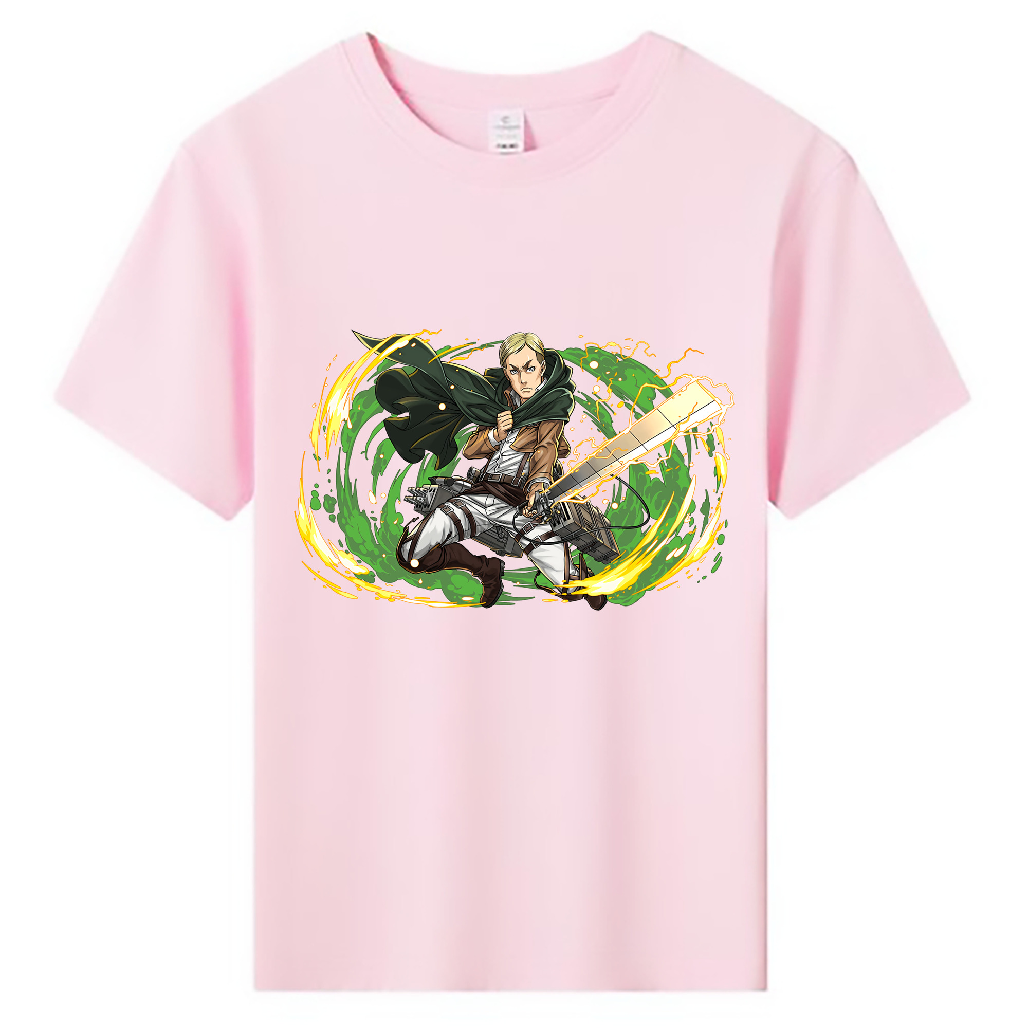 （画像用） 進撃の巨人 エルヴィン・スミス Attack on Titan Erwin Smith 綿100％キッズTシャツ（フロントプリント）