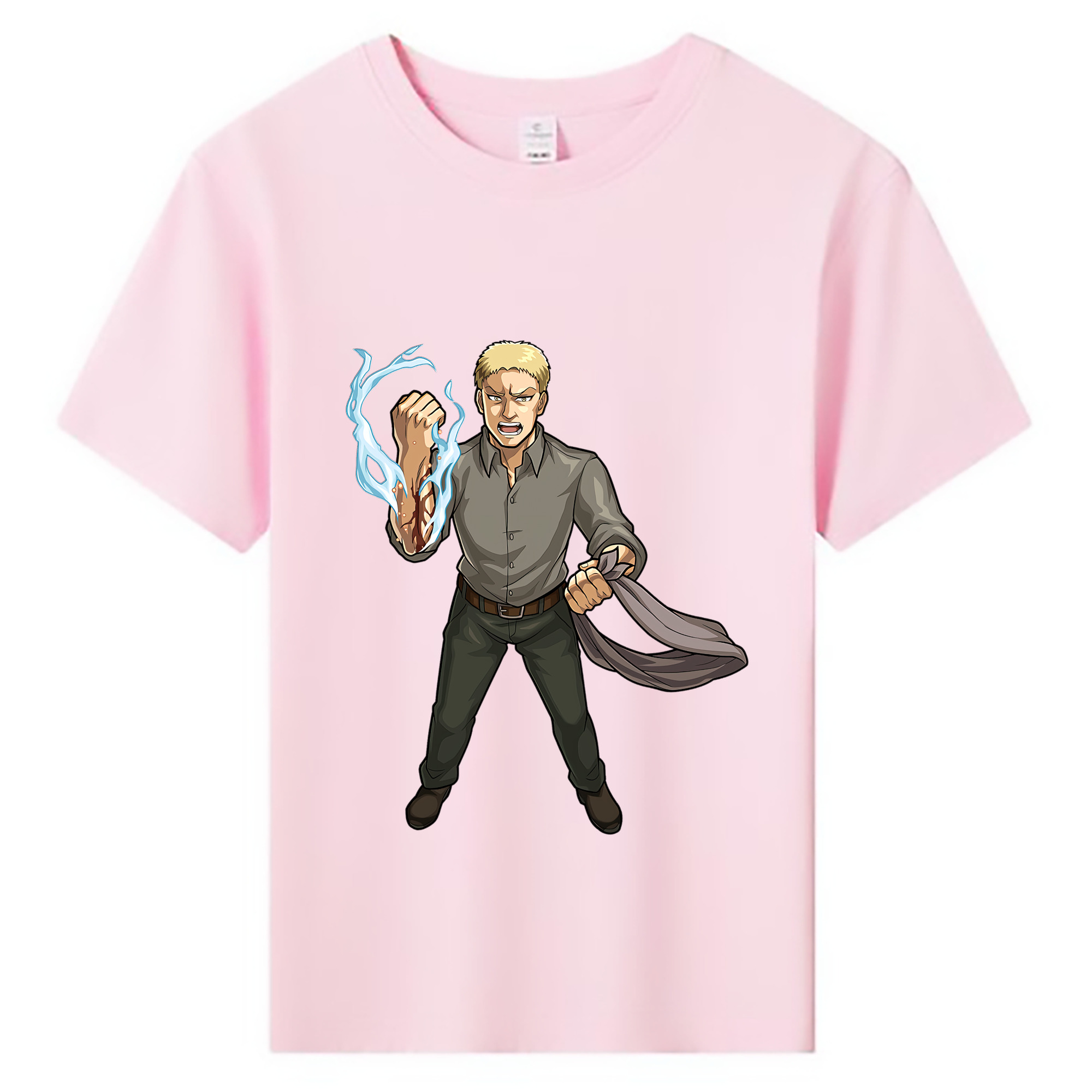 （画像用） 進撃の巨人 ライナー・ブラウン Attack on Titan Reiner Braun 綿100％キッズTシャツ（フロントプリント）