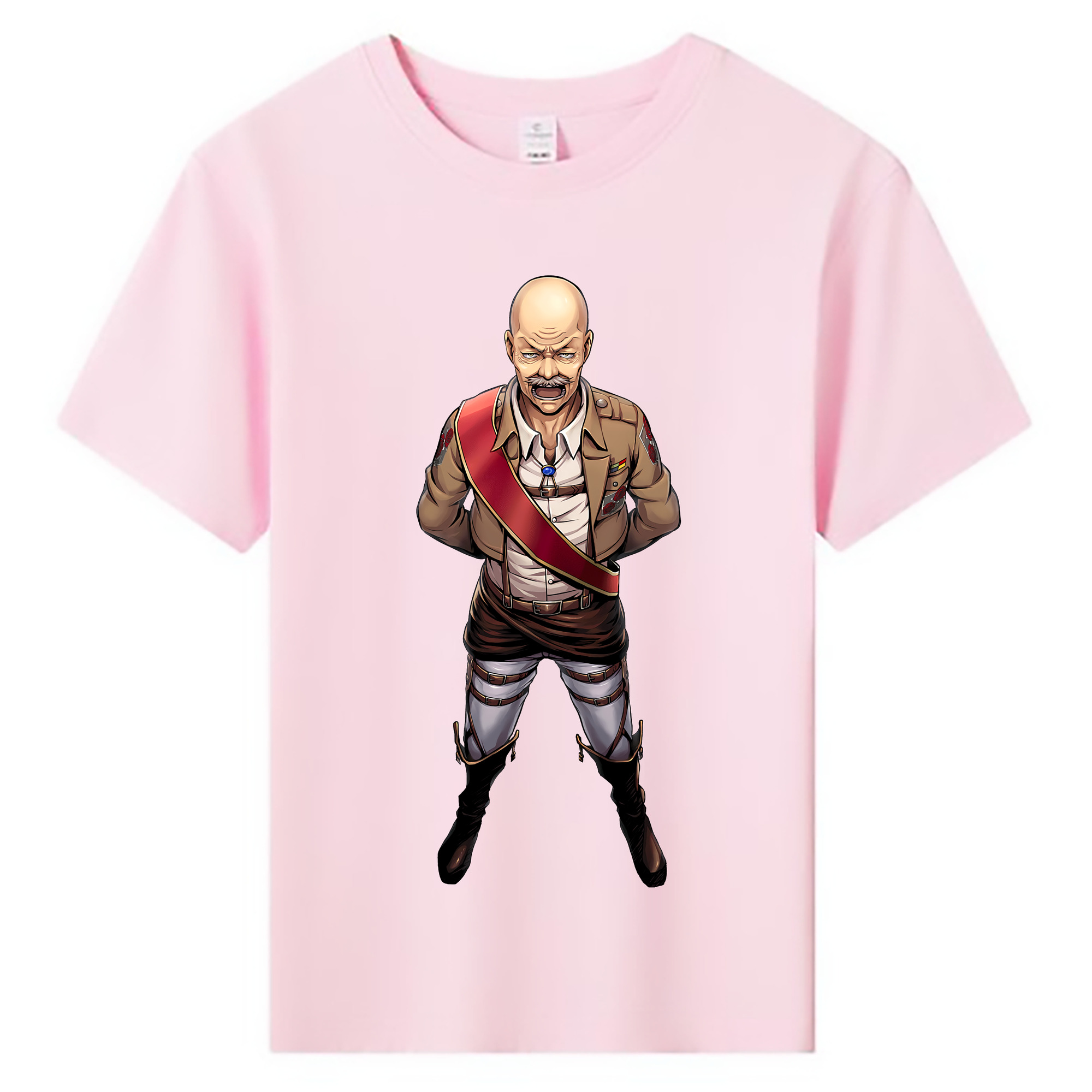 （画像用） 進撃の巨人 ドット·ピクシス Attack on Titan Dot Pixis 綿100％キッズTシャツ（フロントプリント）