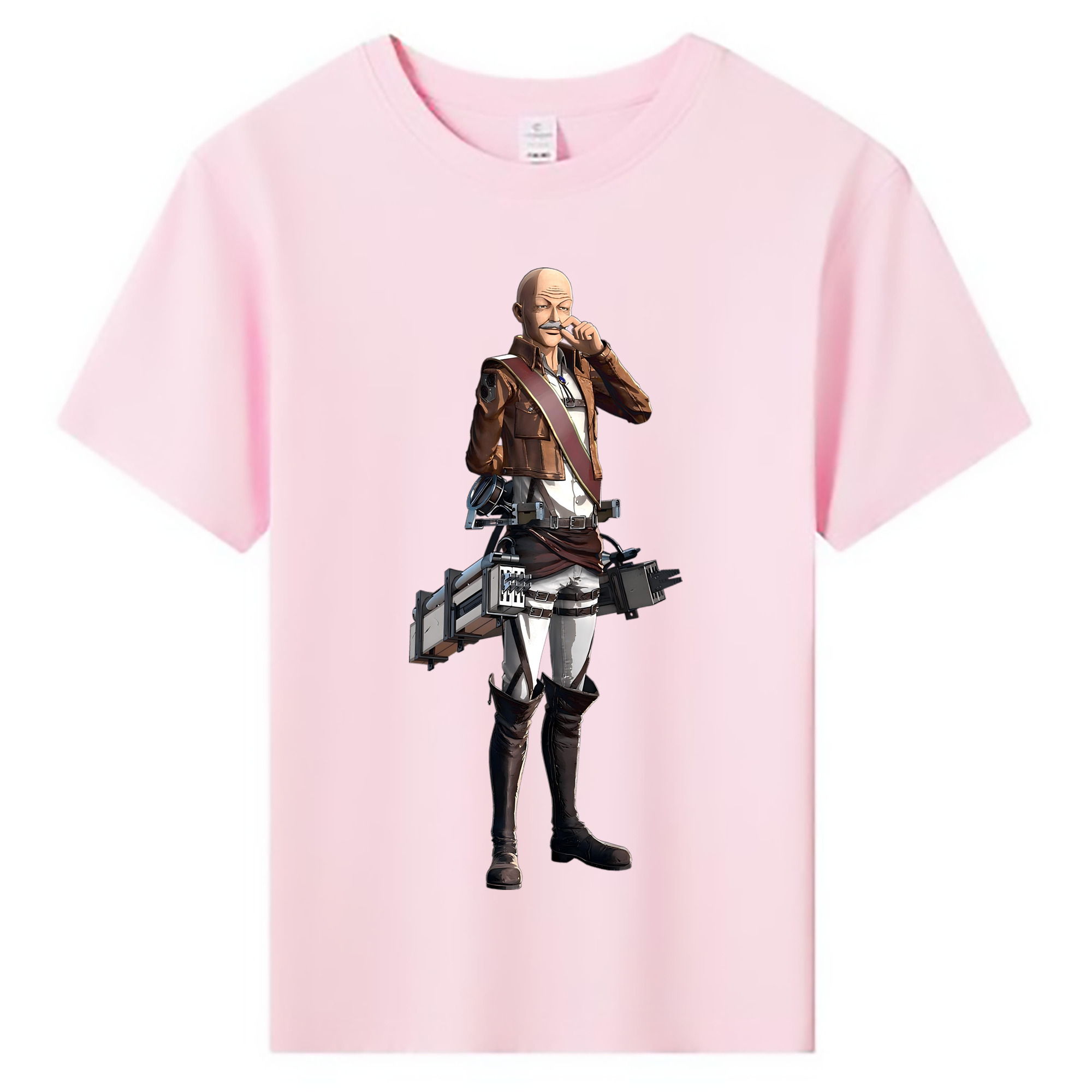 （画像用） 進撃の巨人 ドット·ピクシス Attack on Titan Dot Pixis 綿100％キッズTシャツ（フロントプリント）