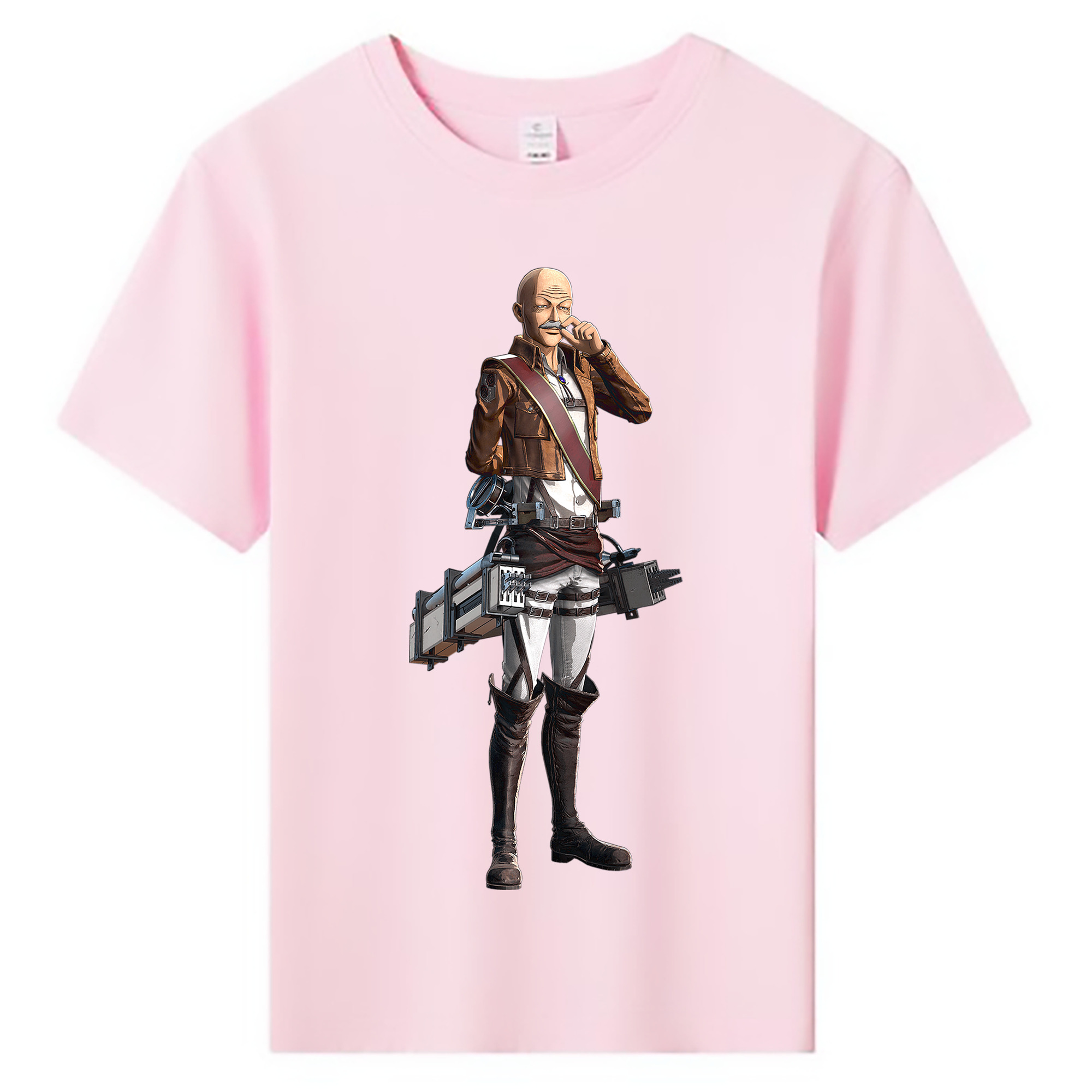 （画像用） 進撃の巨人 ドット·ピクシス Attack on Titan Dot Pixis 綿100％キッズTシャツ（フロントプリント）