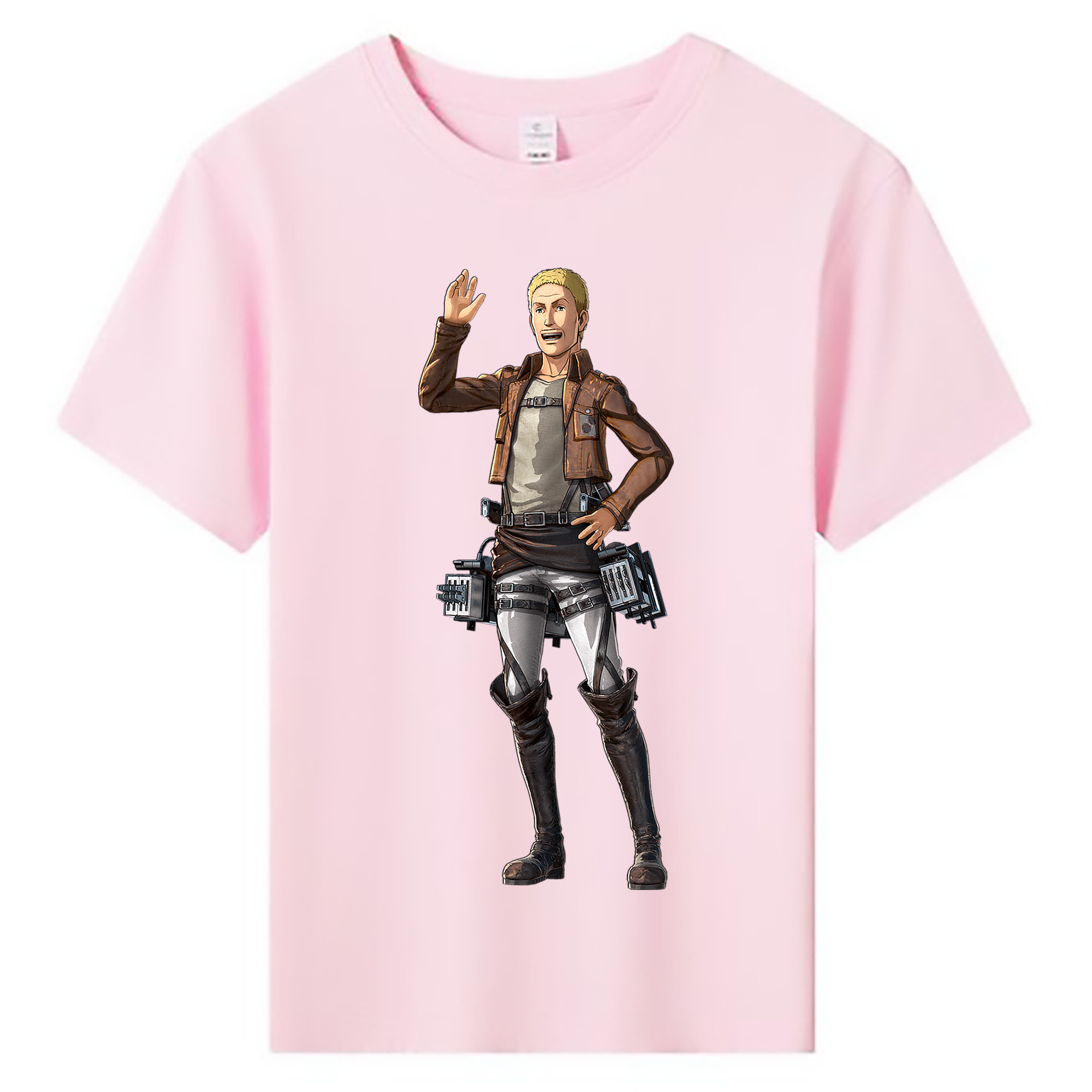 （画像用） 進撃の巨人 ハンネス Attack on Titan Hannes 綿100％キッズTシャツ（フロントプリント）
