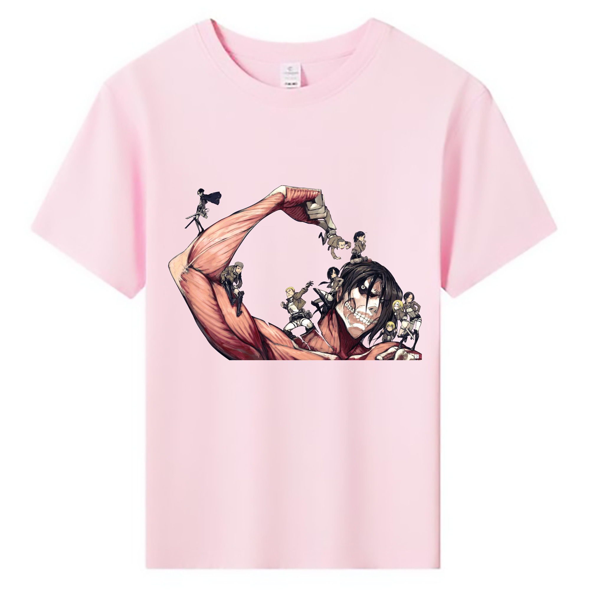 （画像用） 進撃の巨人 Attack on Titan 綿100％キッズTシャツ（フロントプリント）