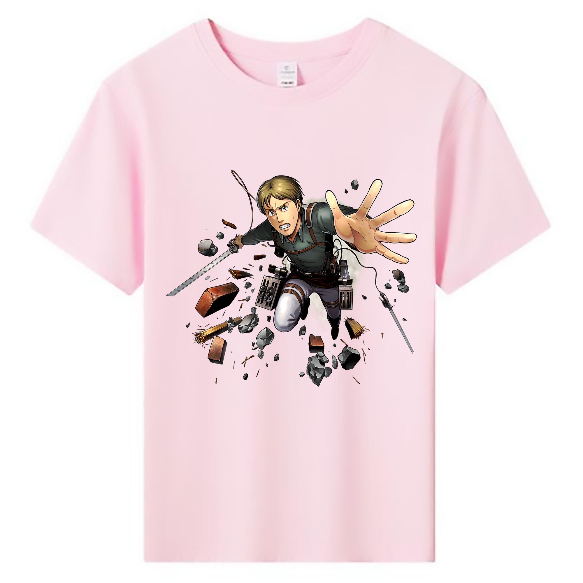 （画像用） 進撃の巨人 Attack on Titan 綿100％キッズTシャツ（フロントプリント）