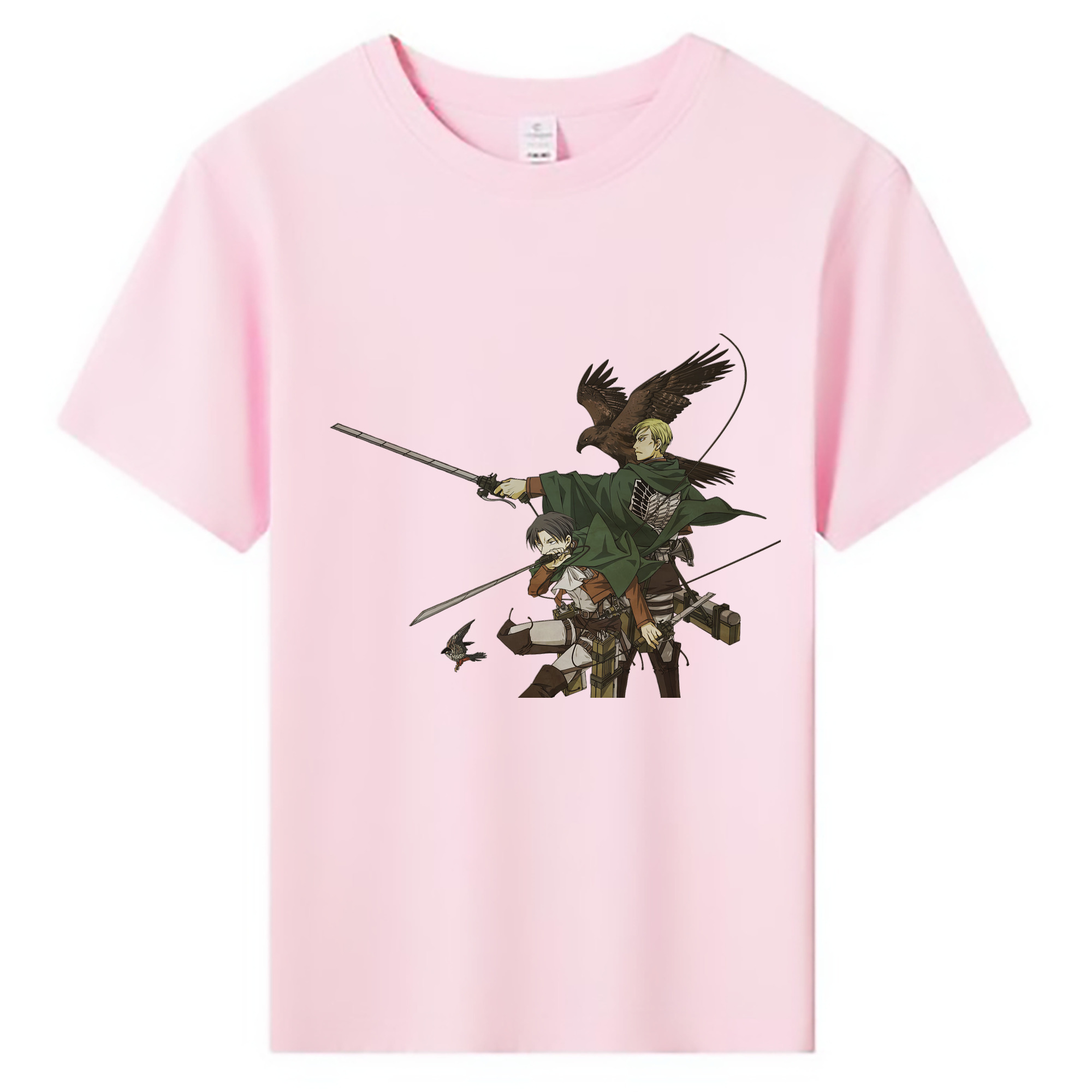 （画像用） 進撃の巨人 Attack on Titan 綿100％キッズTシャツ（フロントプリント）
