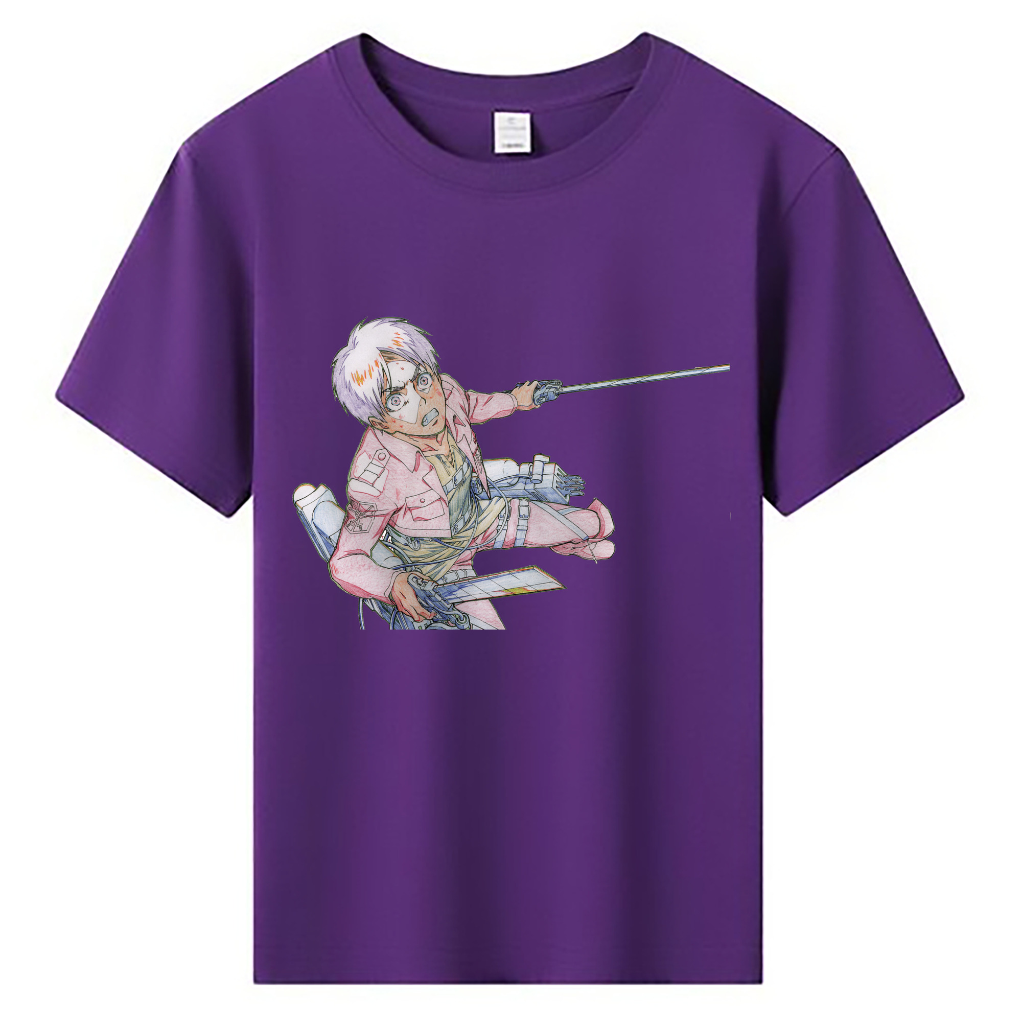 （画像用） 進撃の巨人 エレン･イェーガー Attack on Titan Eren Jäger 綿100％キッズTシャツ（フロントプリント）
