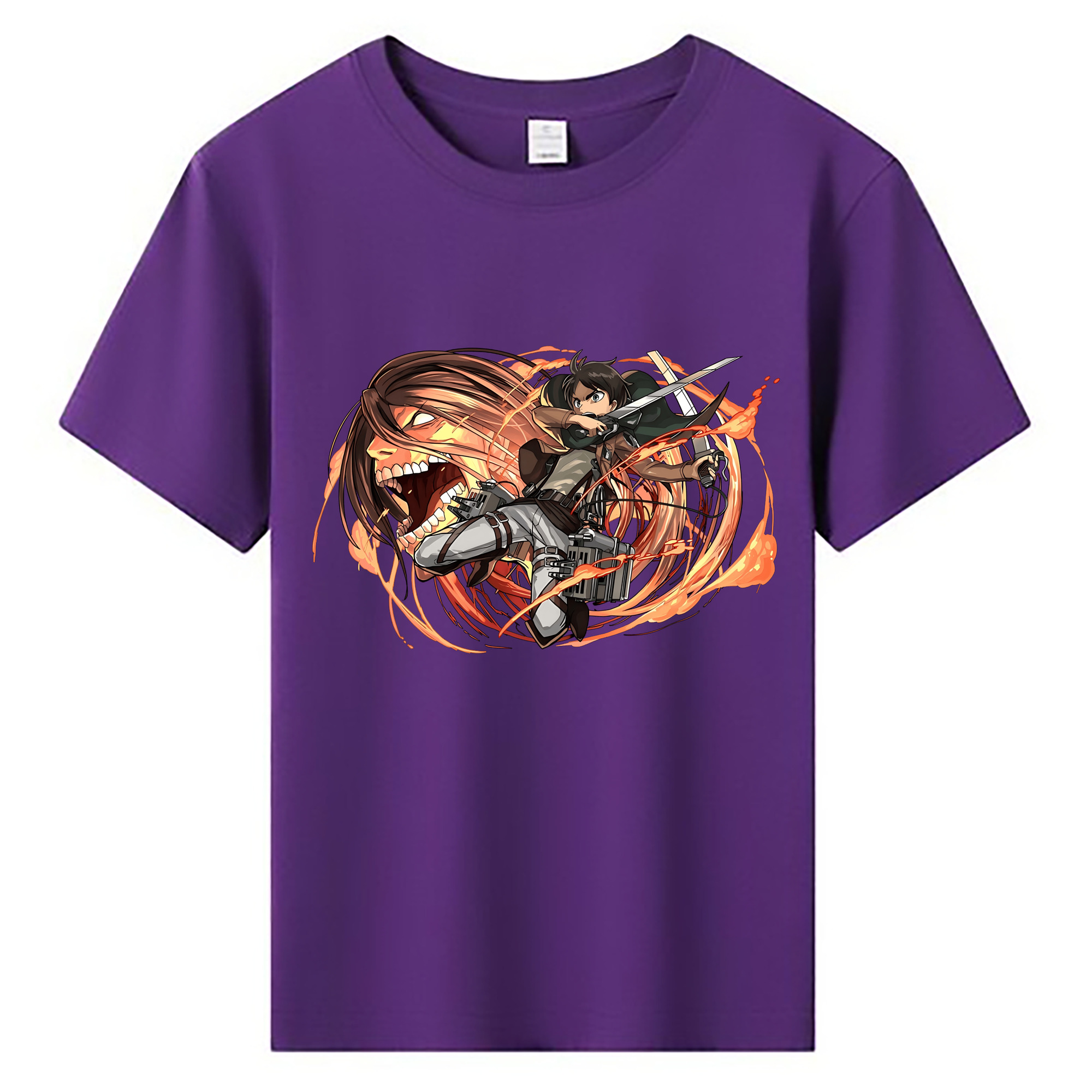（画像用） 進撃の巨人 エレン･イェーガー Attack on Titan Eren Jäger 綿100％キッズTシャツ（フロントプリント）