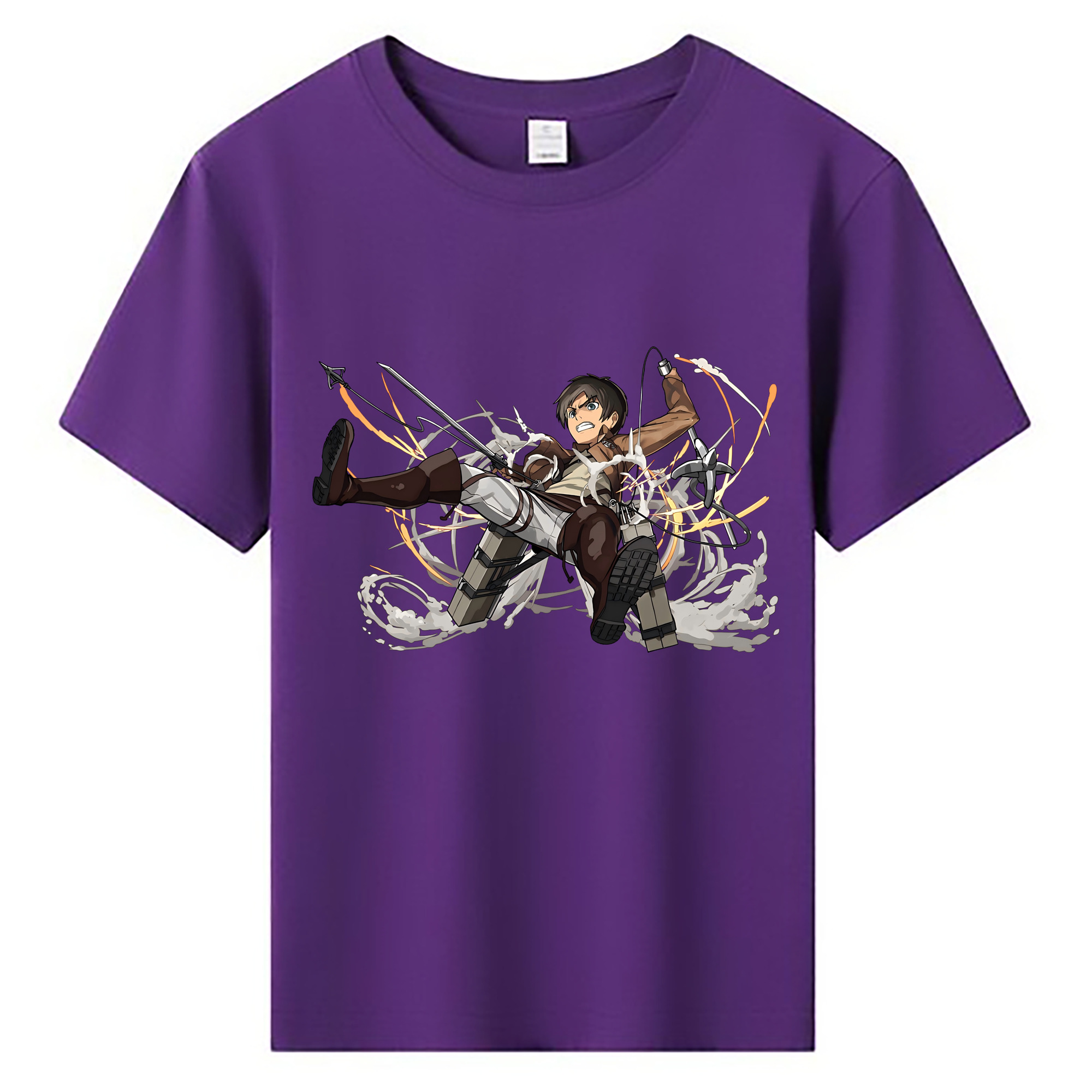 （画像用） 進撃の巨人 エレン･イェーガー Attack on Titan Eren Jäger 綿100％キッズTシャツ（フロントプリント）