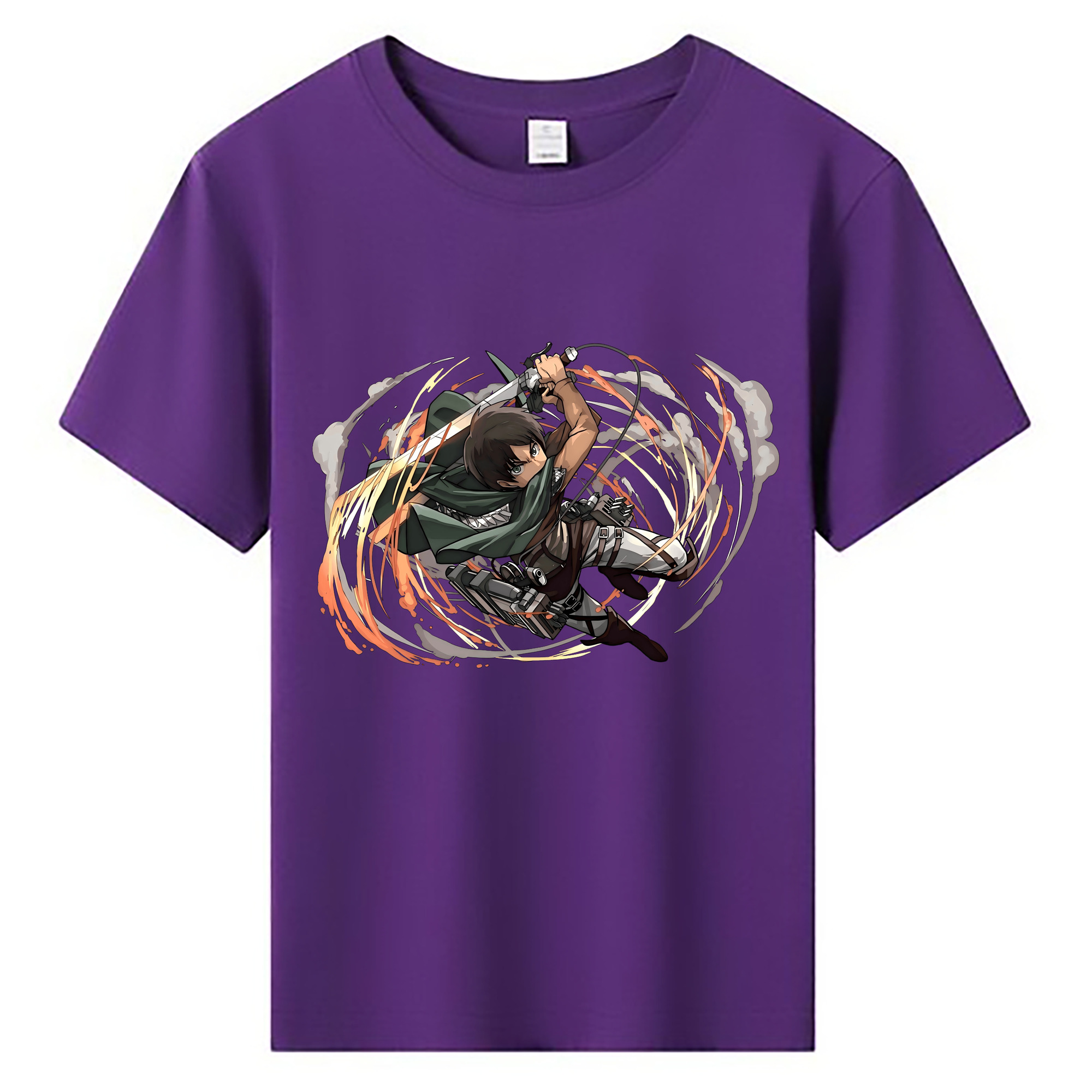 （画像用） 進撃の巨人 エレン･イェーガー Attack on Titan Eren Jäger 綿100％キッズTシャツ（フロントプリント）