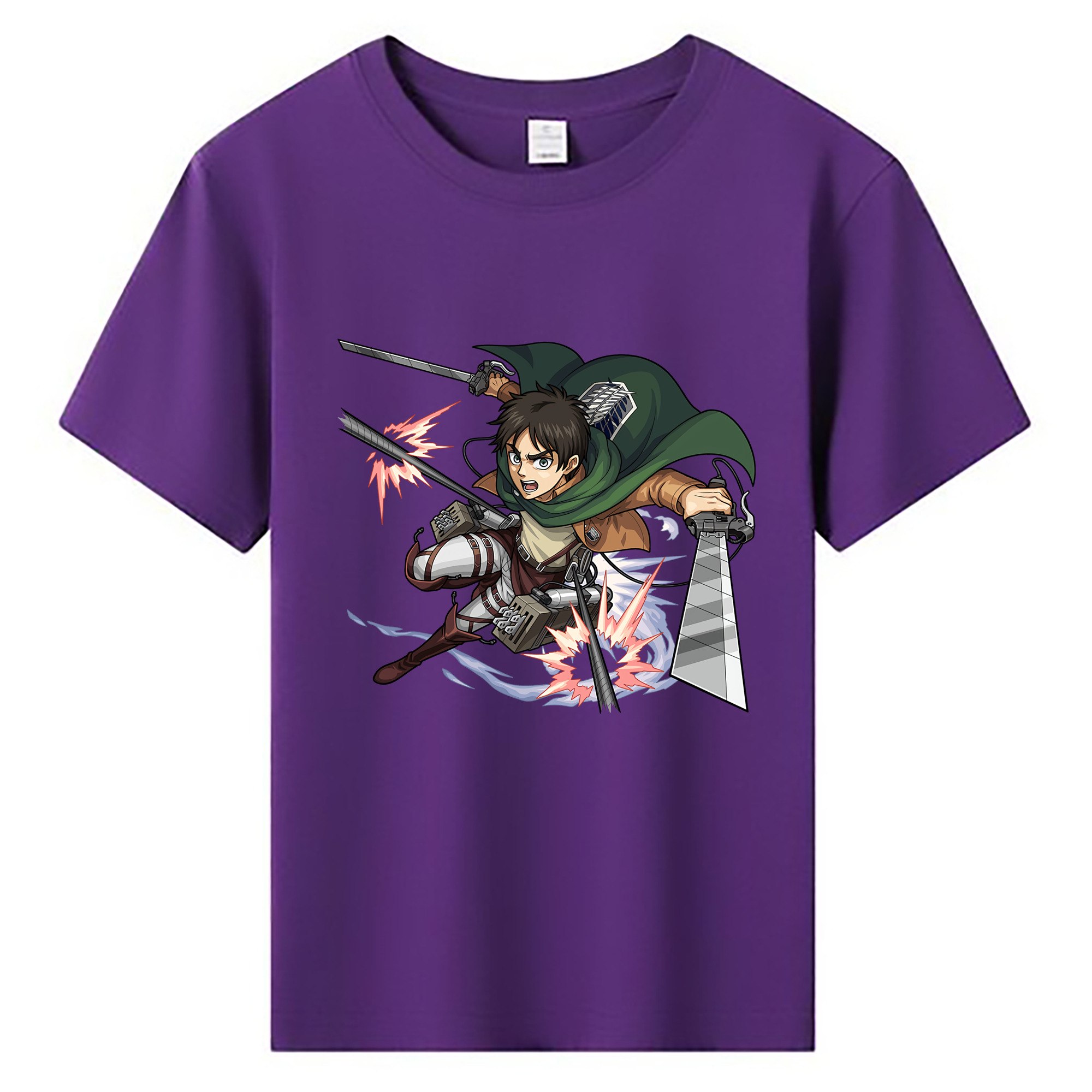 （画像用） 進撃の巨人 エレン･イェーガー Attack on Titan Eren Jäger 綿100％キッズTシャツ（フロントプリント）