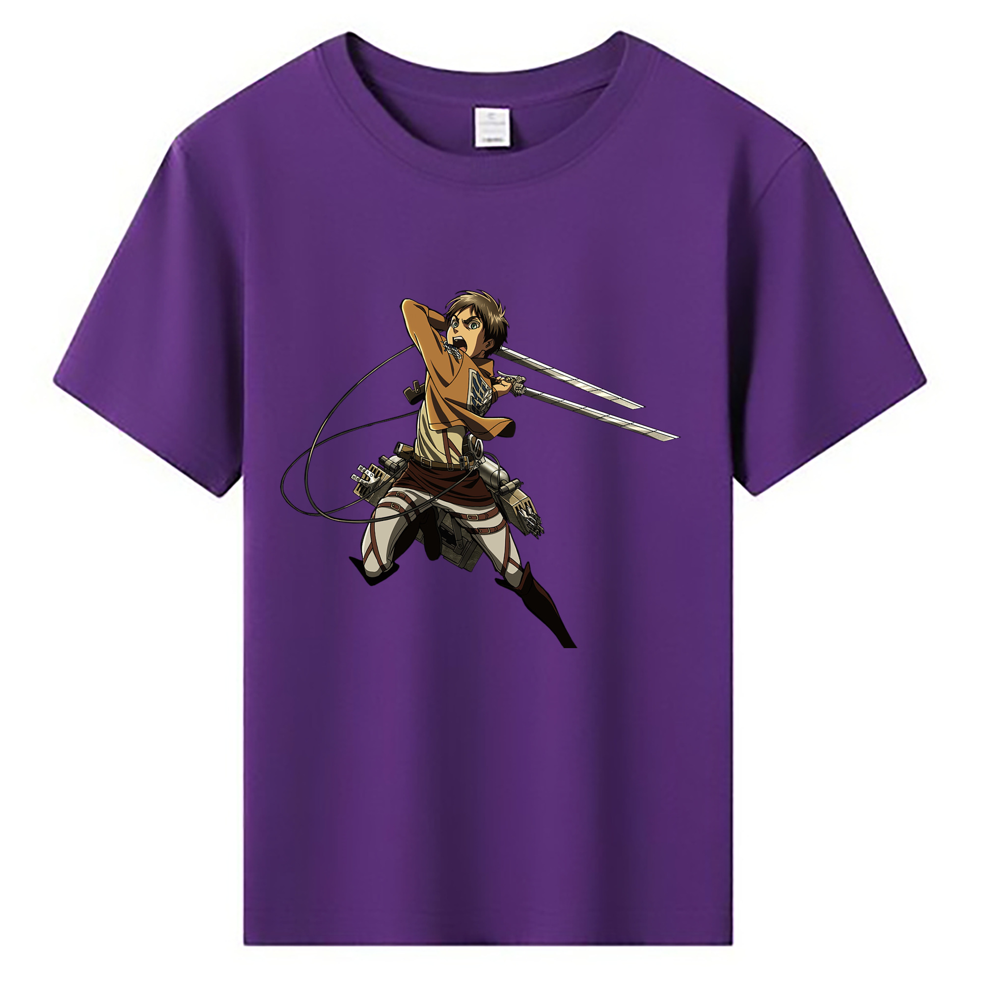 （画像用） 進撃の巨人 エレン･イェーガー Attack on Titan Eren Jäger 綿100％キッズTシャツ（フロントプリント）