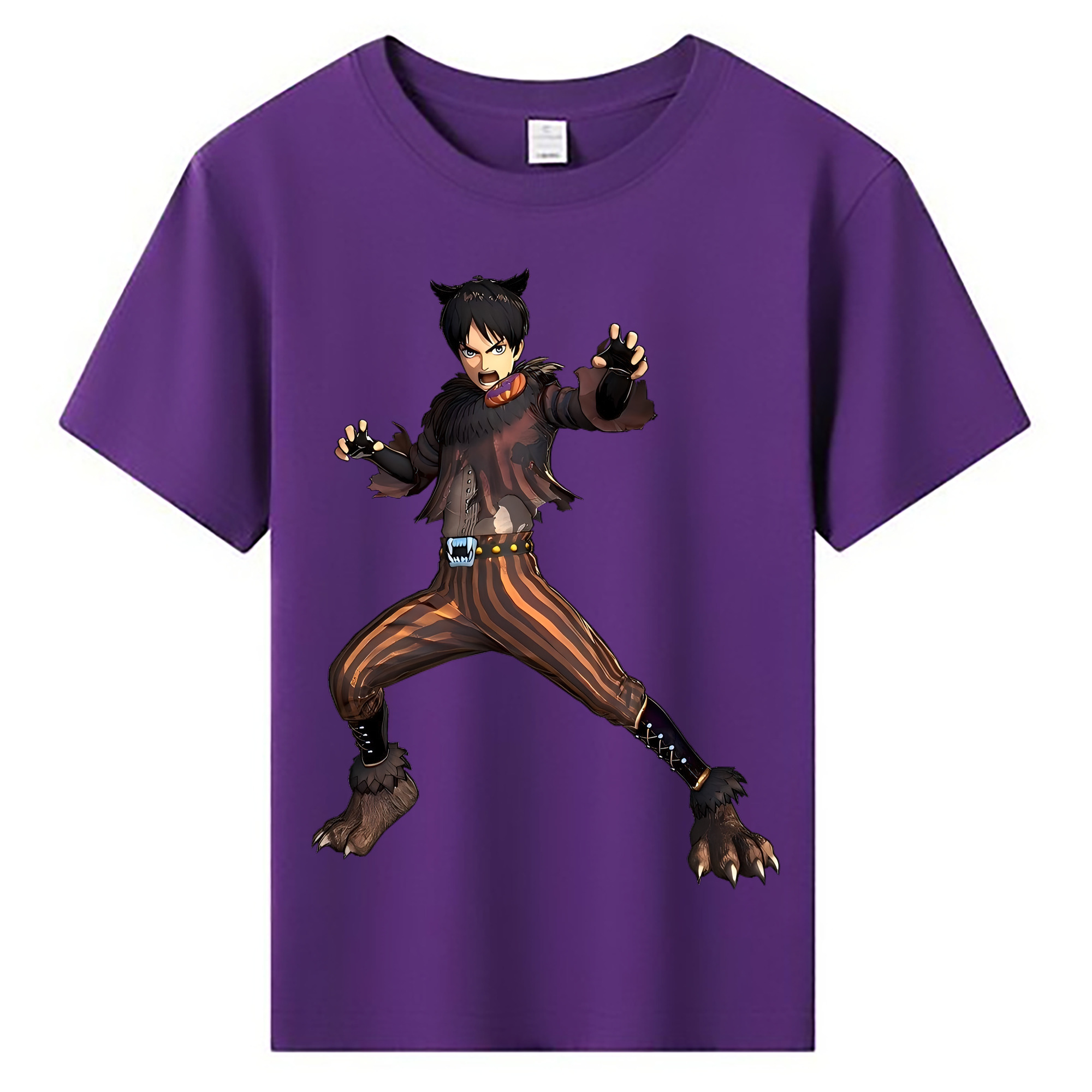 （画像用） 進撃の巨人 エレン･イェーガー Attack on Titan Eren Jäger 綿100％キッズTシャツ（フロントプリント）