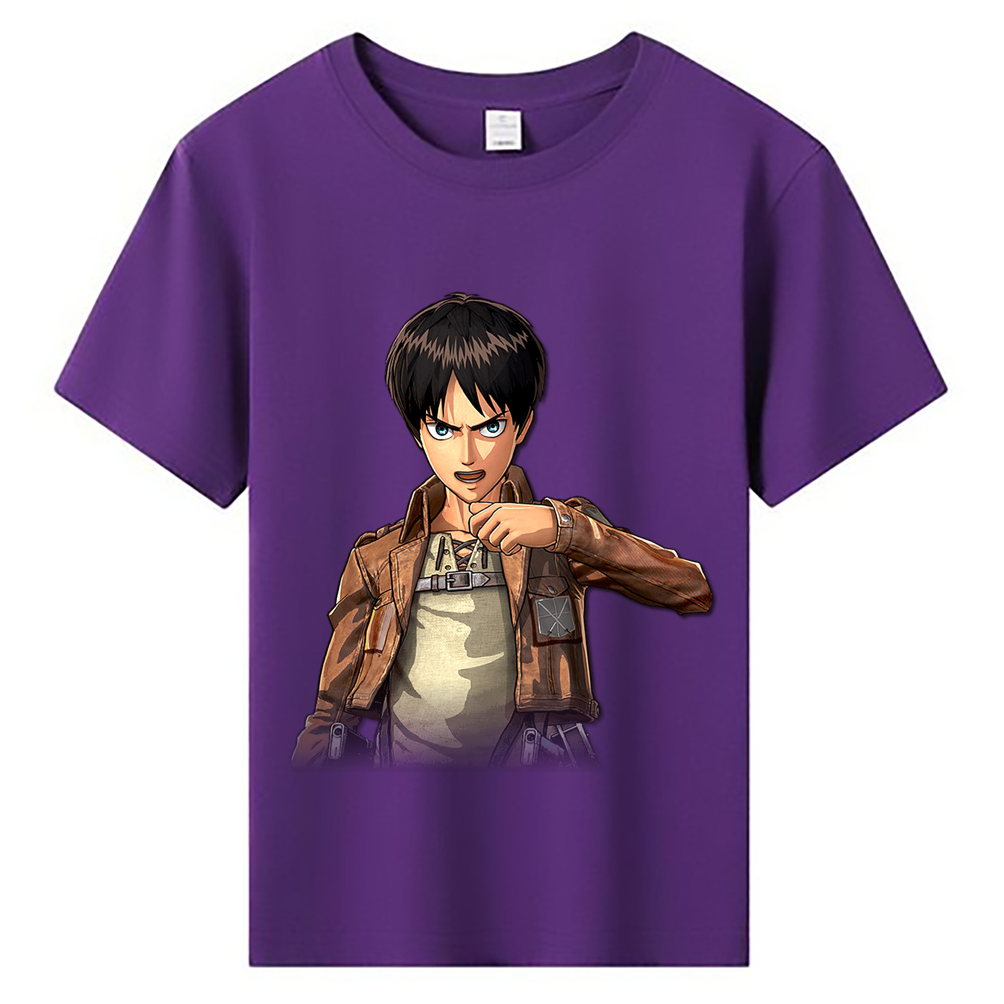 （画像用） 進撃の巨人 エレン･イェーガー Attack on Titan Eren Jäger 綿100％キッズTシャツ（フロントプリント）
