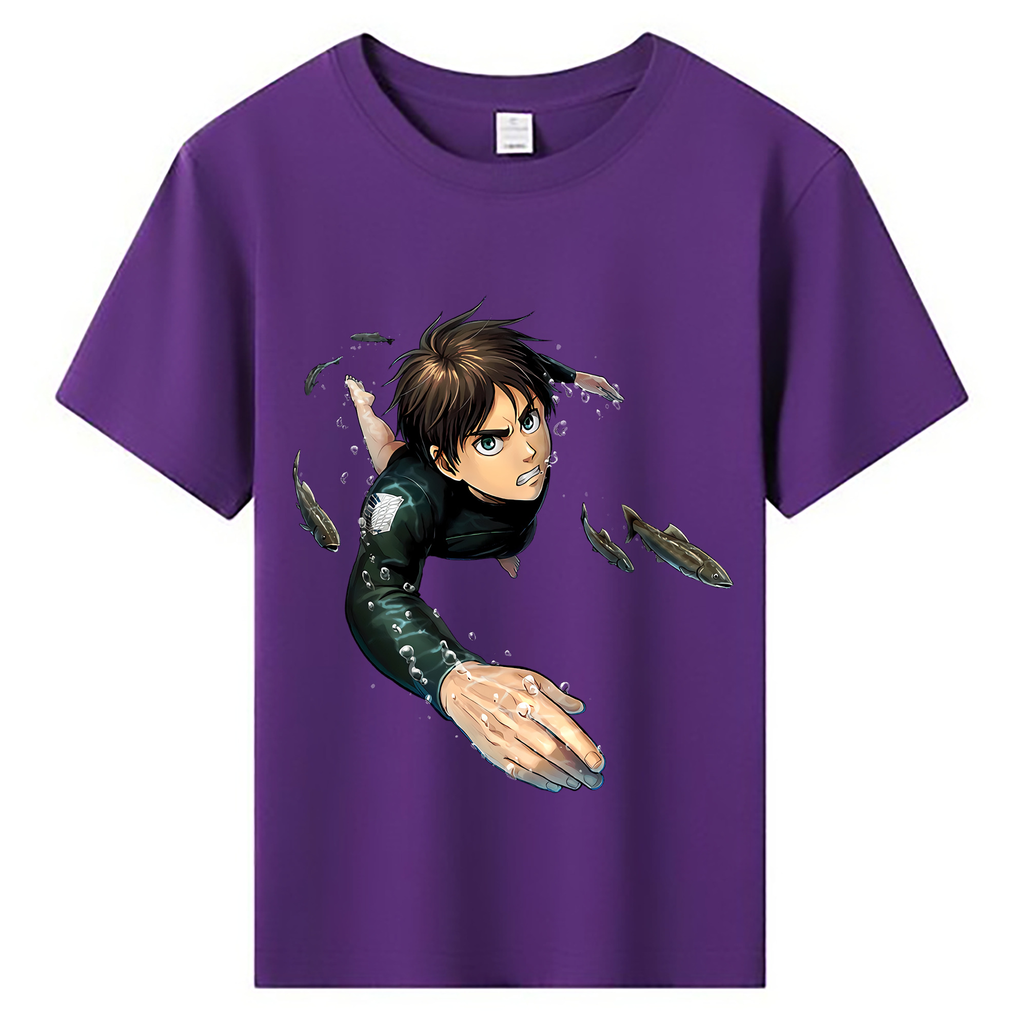 （画像用） 進撃の巨人 エレン･イェーガー Attack on Titan Eren Jäger 綿100％キッズTシャツ（フロントプリント）