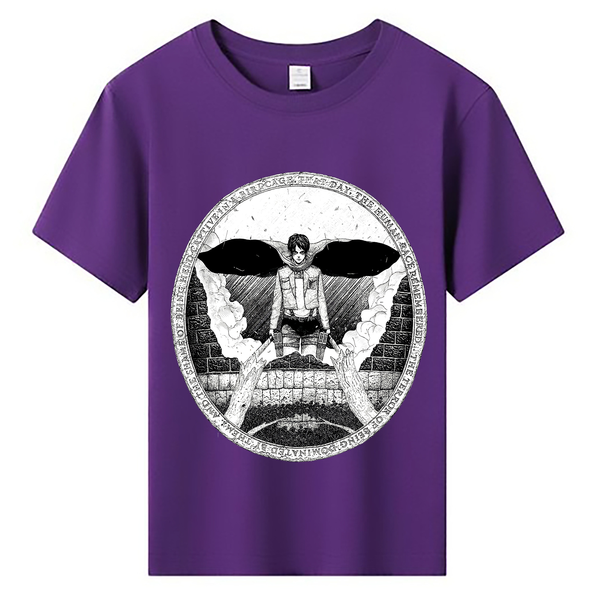 （画像用） 進撃の巨人 エレン･イェーガー Attack on Titan Eren Jäger 綿100％キッズTシャツ（フロントプリント）