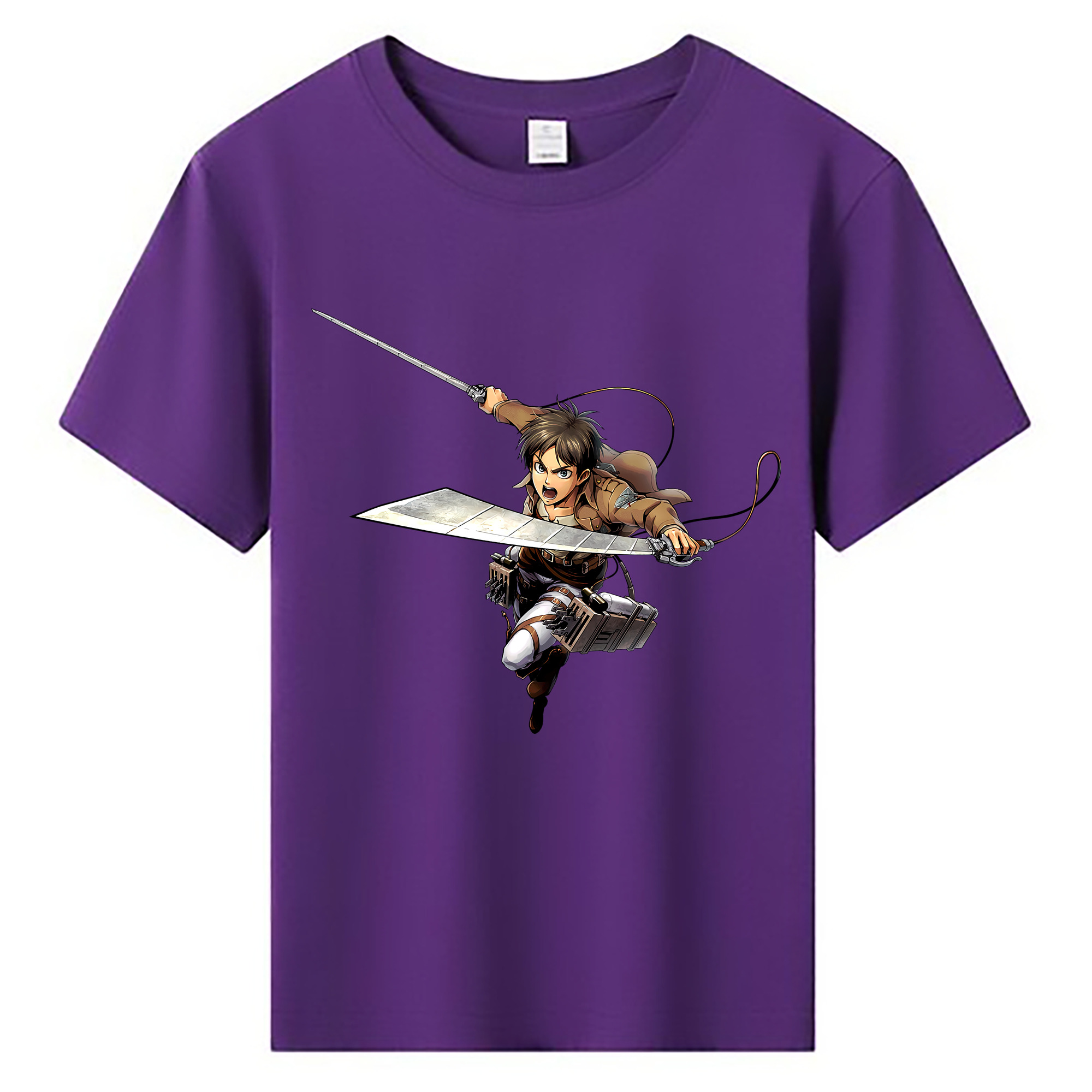 （画像用） 進撃の巨人 エレン･イェーガー Attack on Titan Eren Jäger 綿100％キッズTシャツ（フロントプリント）