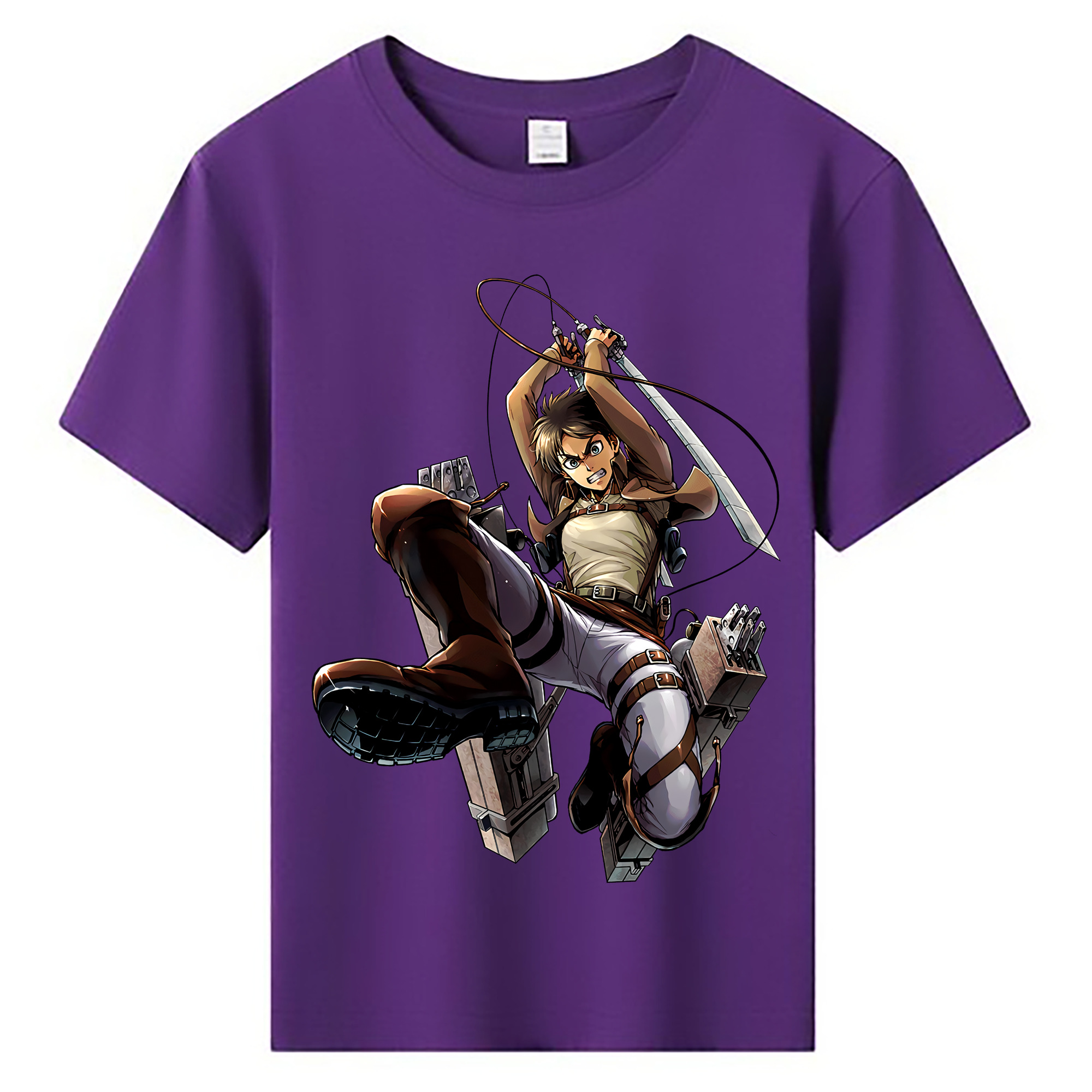 （画像用） 進撃の巨人 エレン･イェーガー Attack on Titan Eren Jäger 綿100％キッズTシャツ（フロントプリント）