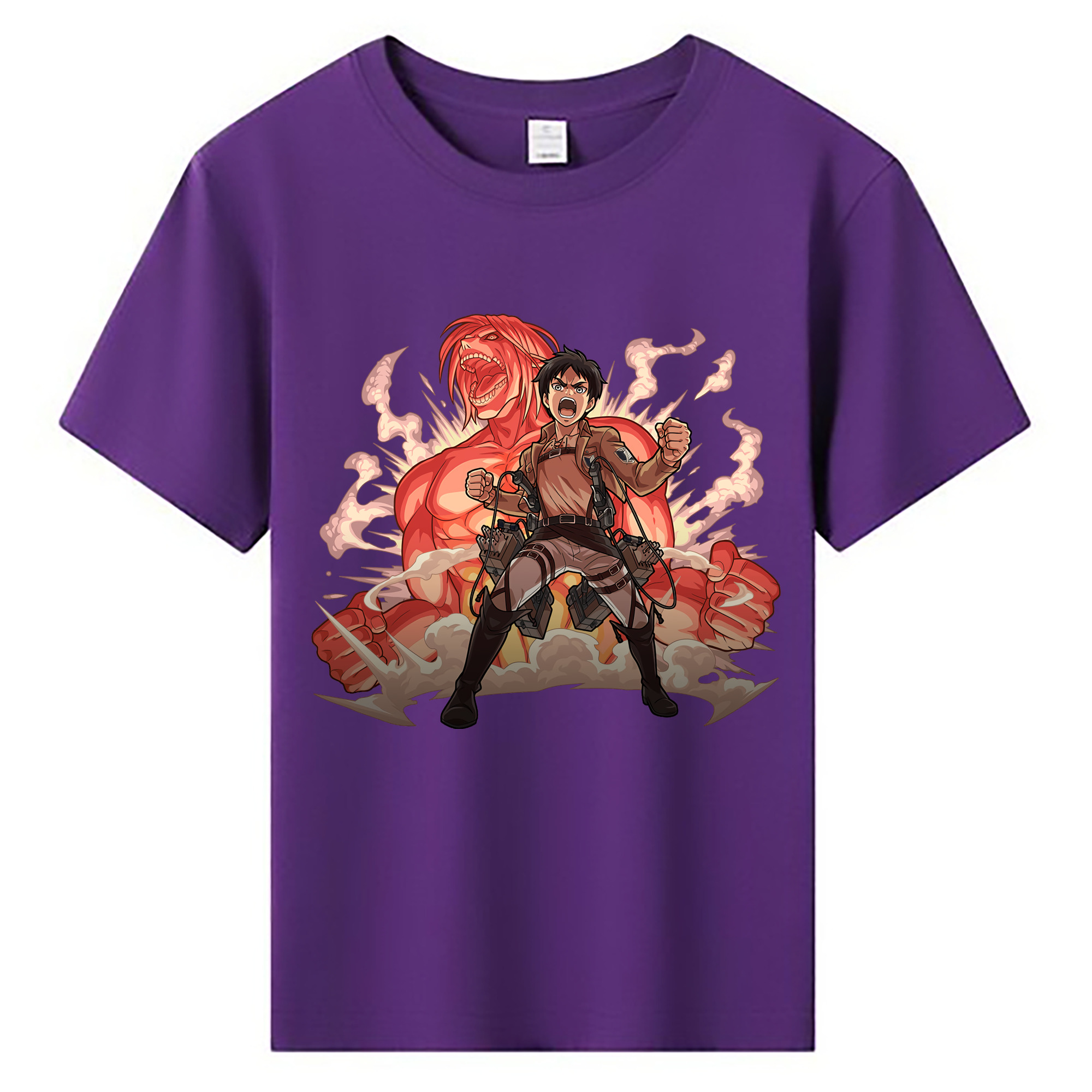 （画像用） 進撃の巨人 エレン･イェーガー Attack on Titan Eren Jäger 綿100％キッズTシャツ（フロントプリント）