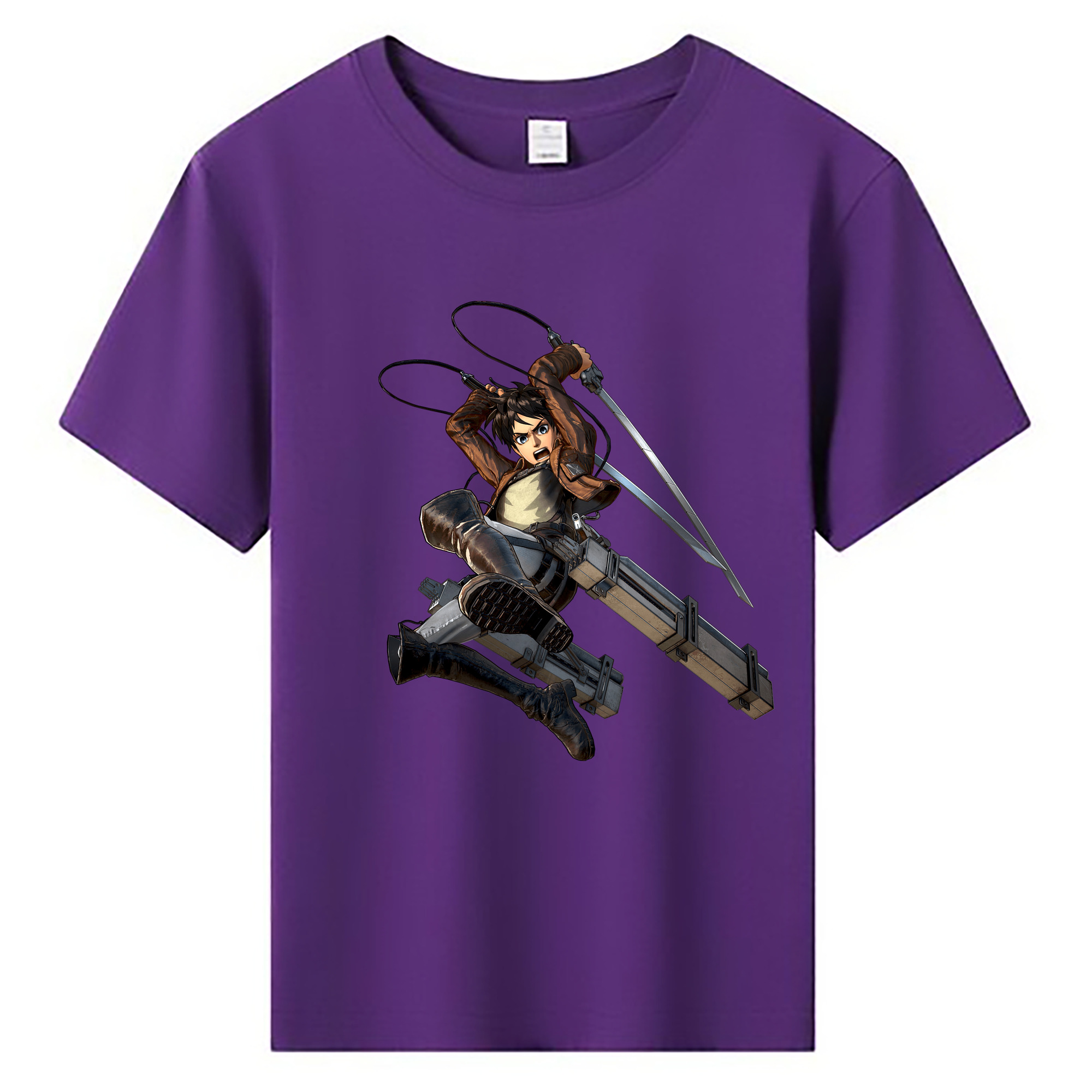 （画像用） 進撃の巨人 エレン･イェーガー Attack on Titan Eren Jäger 綿100％キッズTシャツ（フロントプリント）