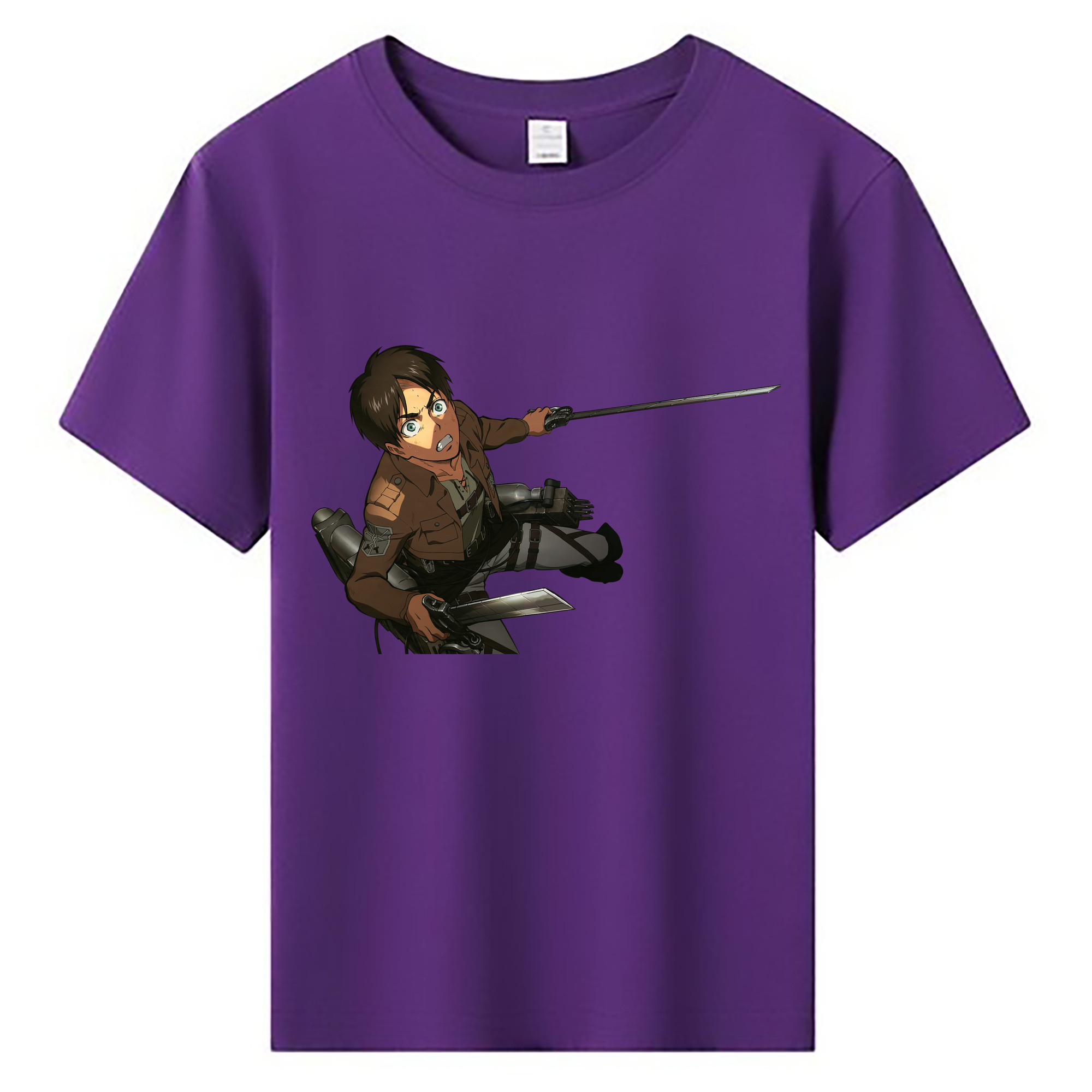 （画像用） 進撃の巨人 エレン･イェーガー Attack on Titan Eren Jäger 綿100％キッズTシャツ（フロントプリント）
