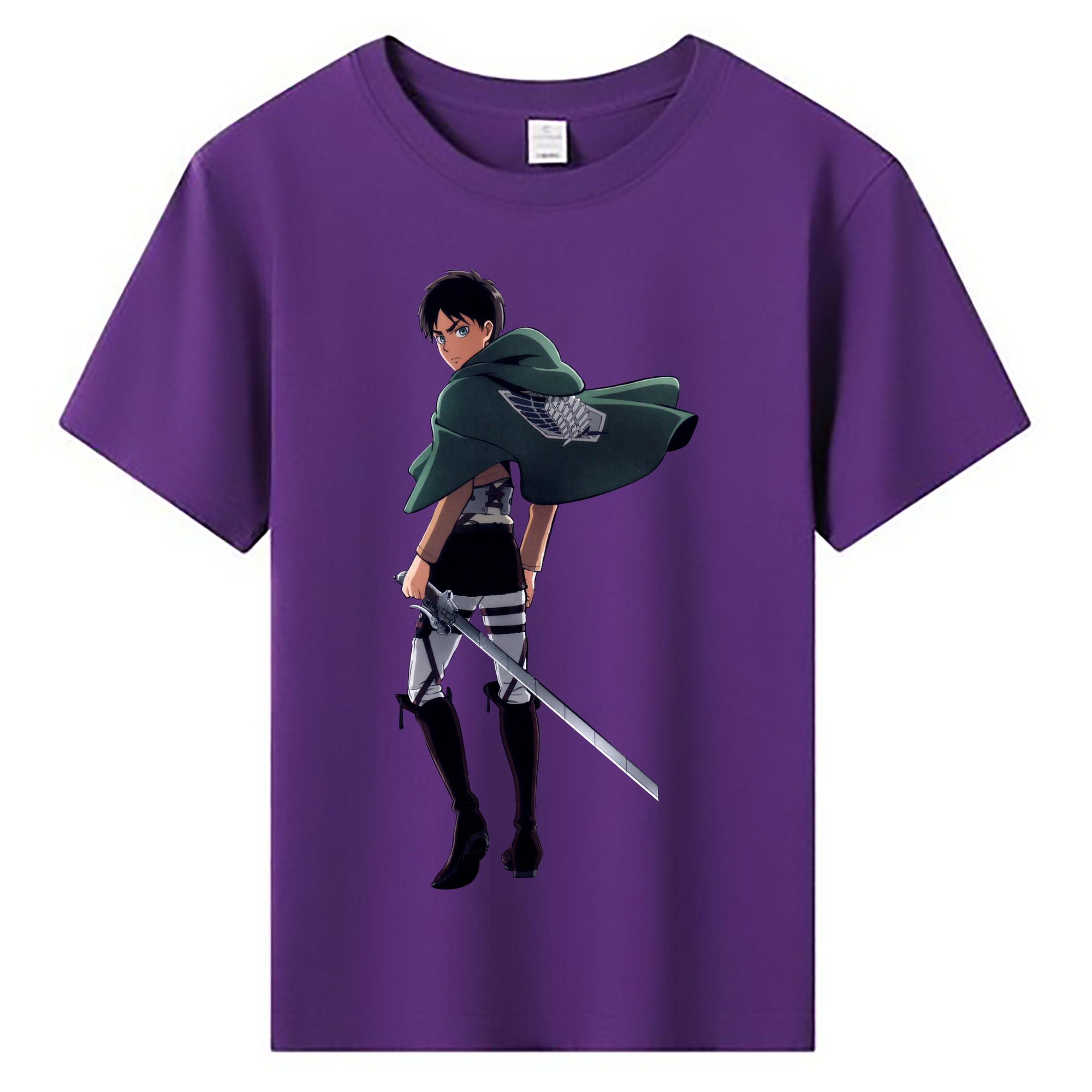 （画像用） 進撃の巨人 エレン･イェーガー Attack on Titan Eren Jäger 綿100％キッズTシャツ（フロントプリント）