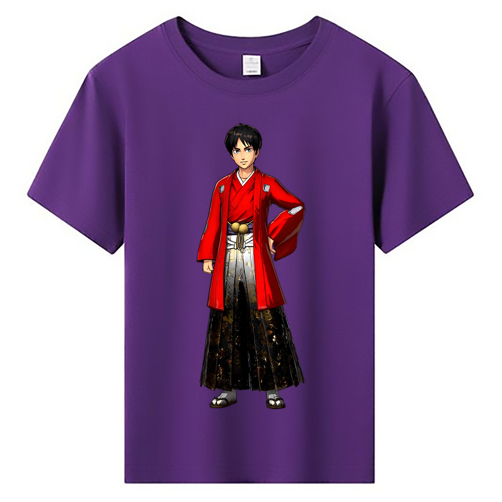 （画像用） 進撃の巨人 エレン･イェーガー Attack on Titan Eren Jäger 綿100％キッズTシャツ（フロントプリント）