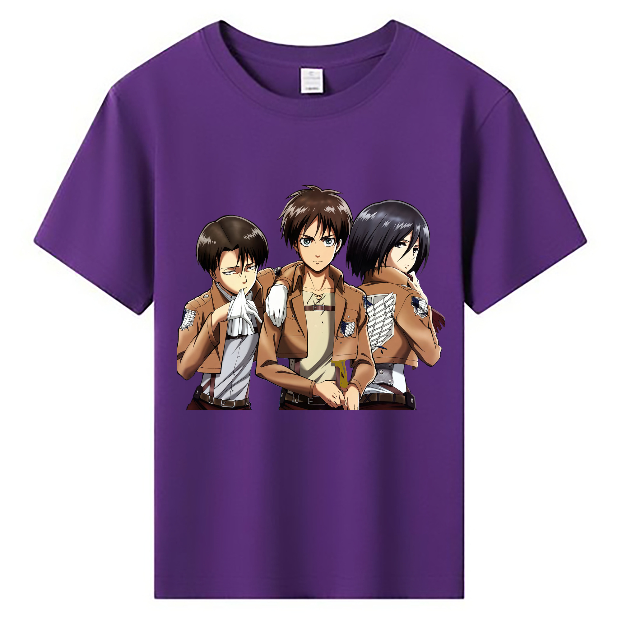 （画像用） 進撃の巨人 エレン･イェーガー Attack on Titan Eren Jäger 綿100％キッズTシャツ（フロントプリント）