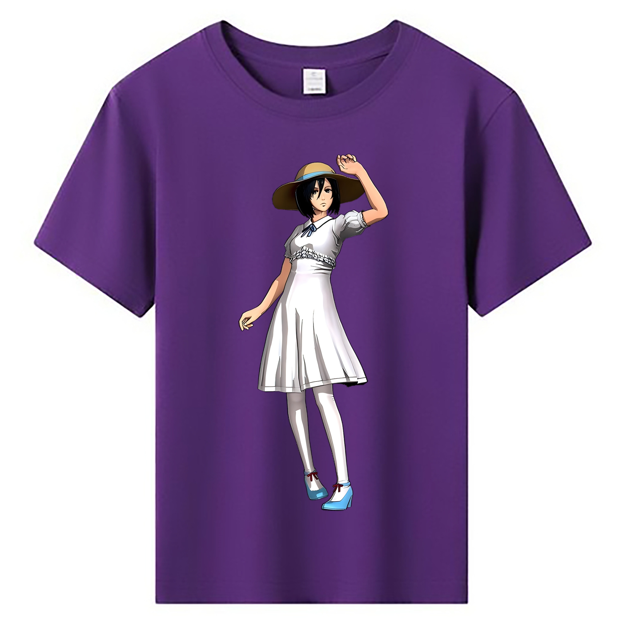 （画像用） 進撃の巨人 ミカサ·アッカーマン Attack on Titan Mikasa Ackerman 綿100％キッズTシャツ（フロントプリント）