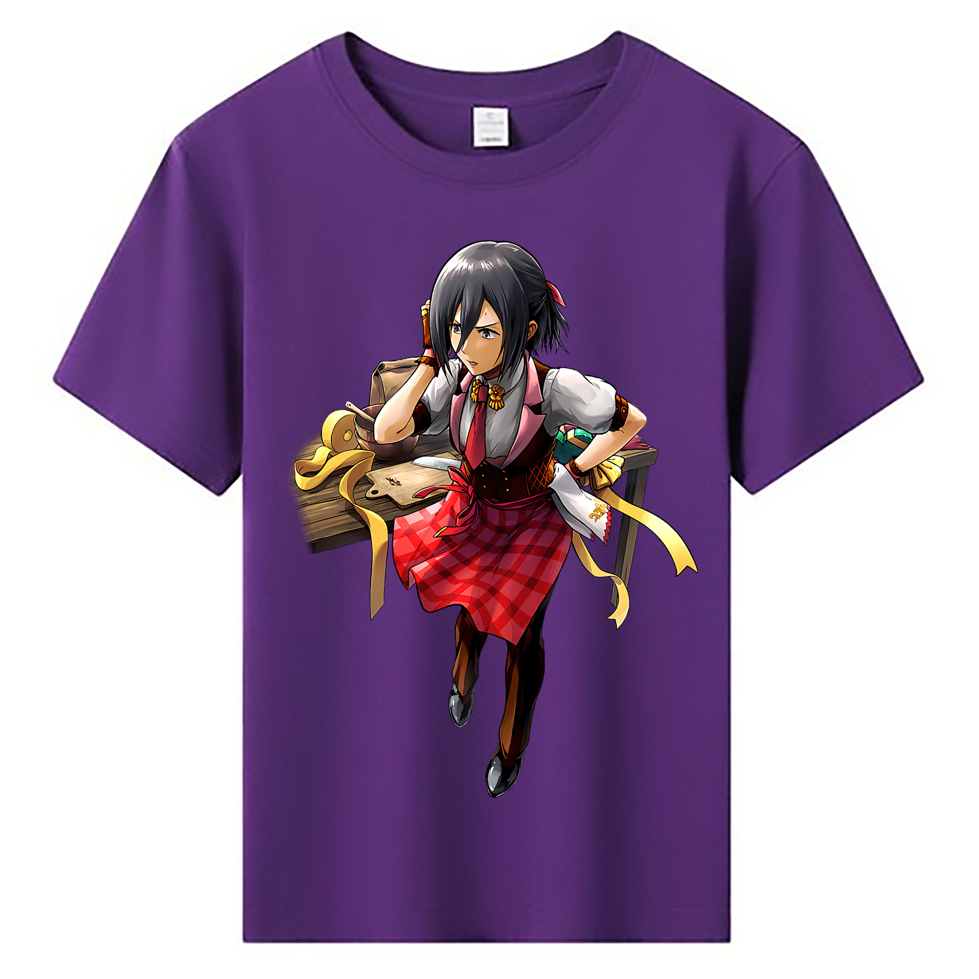 （画像用） 進撃の巨人 ミカサ·アッカーマン Attack on Titan Mikasa Ackerman 綿100％キッズTシャツ（フロントプリント）