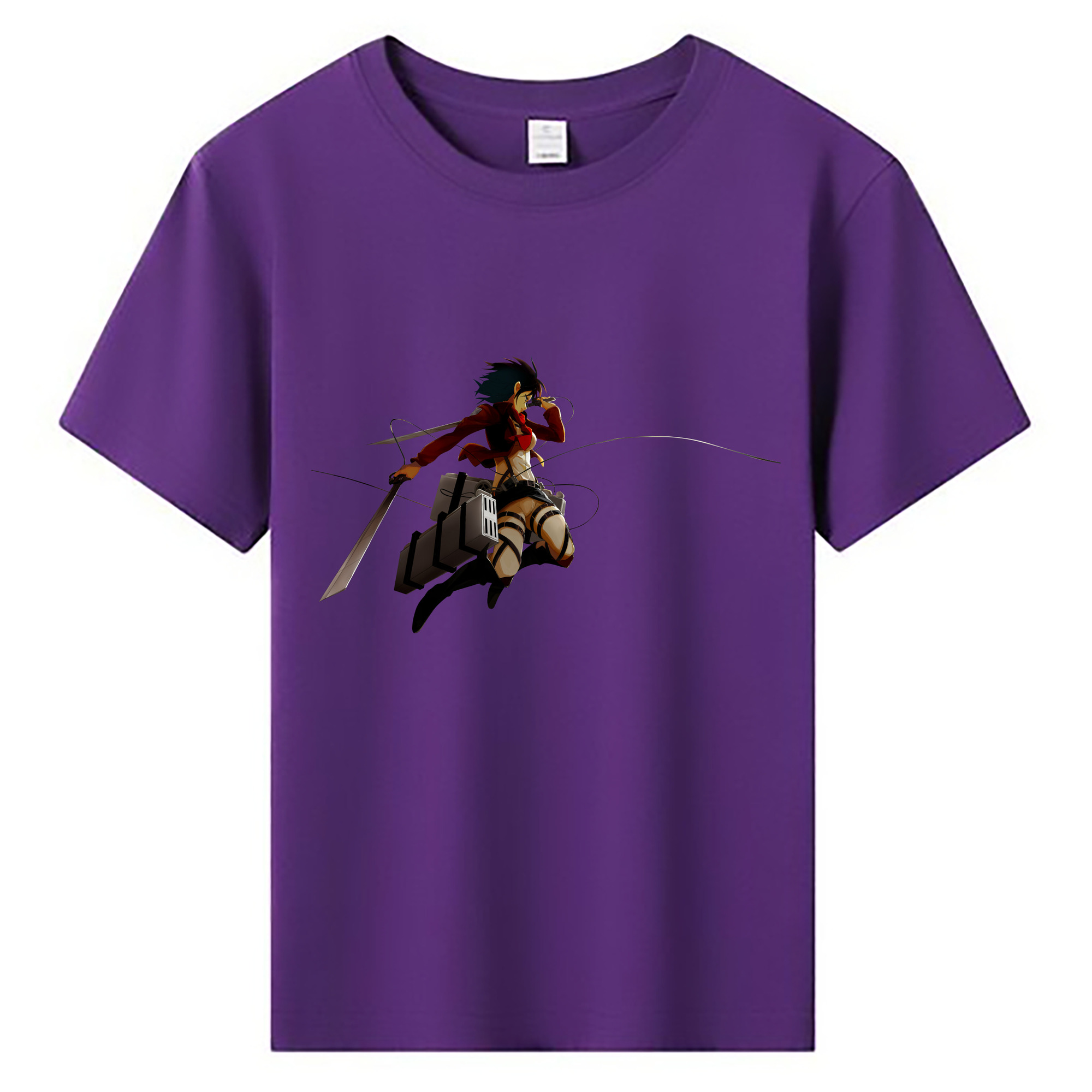 （画像用） 進撃の巨人 ミカサ·アッカーマン Attack on Titan Mikasa Ackerman 綿100％キッズTシャツ（フロントプリント）