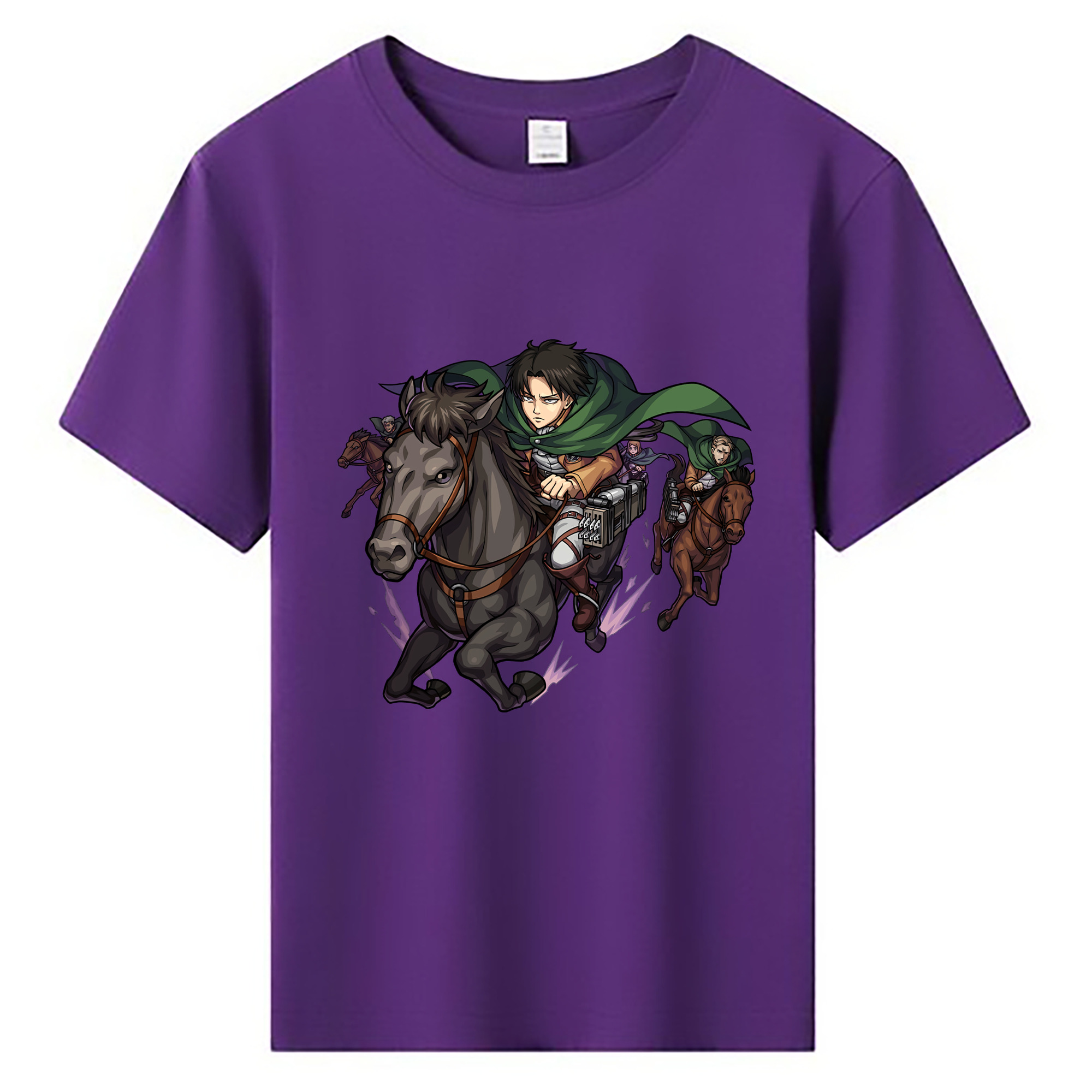 （画像用） 進撃の巨人 リヴァイ·アッカーマン Attack on Titan Levi Ackerman 綿100％キッズTシャツ（フロントプリント）