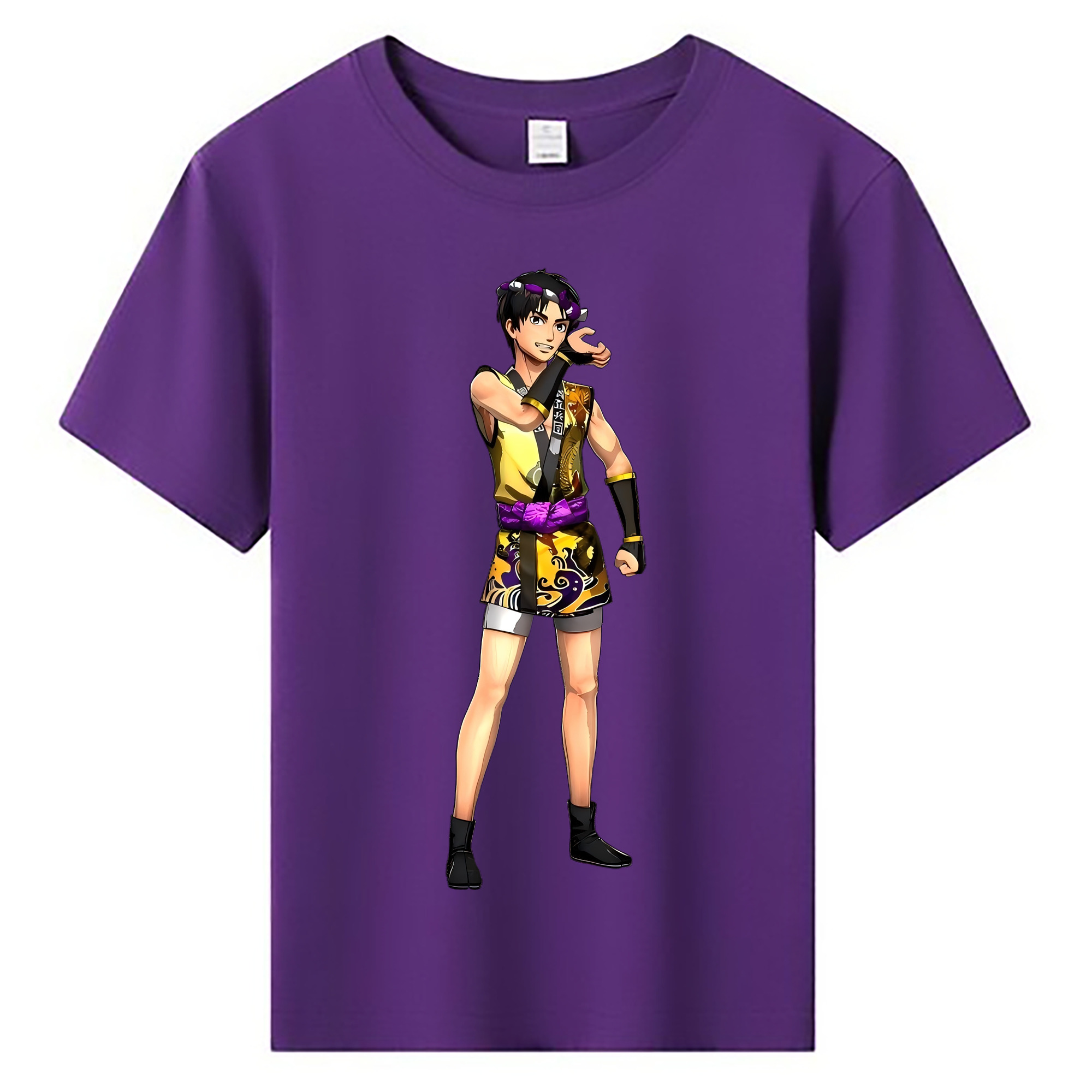 （画像用） 進撃の巨人 リヴァイ·アッカーマン Attack on Titan Levi Ackerman 綿100％キッズTシャツ（フロントプリント）