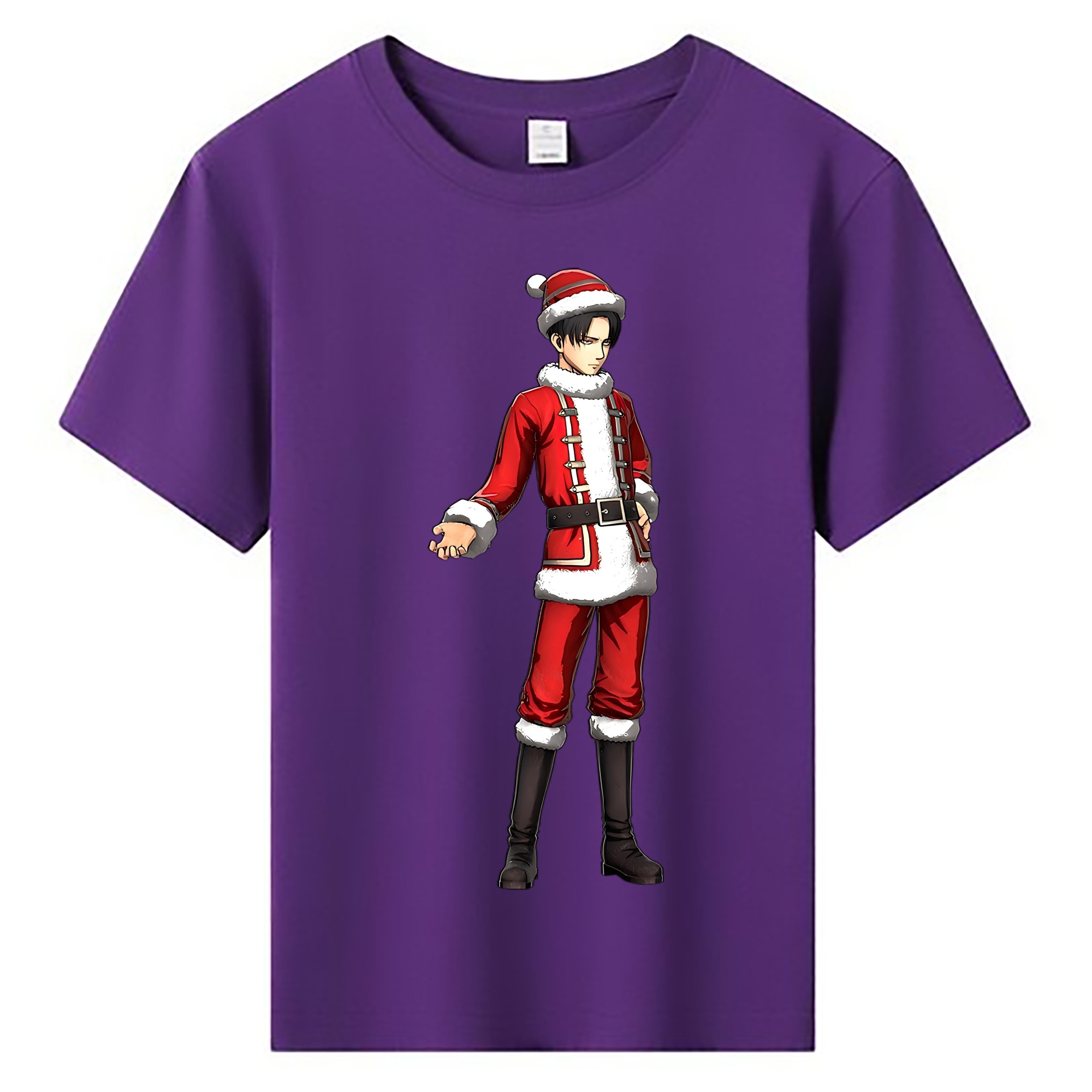 （画像用） 進撃の巨人 リヴァイ·アッカーマン Attack on Titan Levi Ackerman 綿100％キッズTシャツ（フロントプリント）