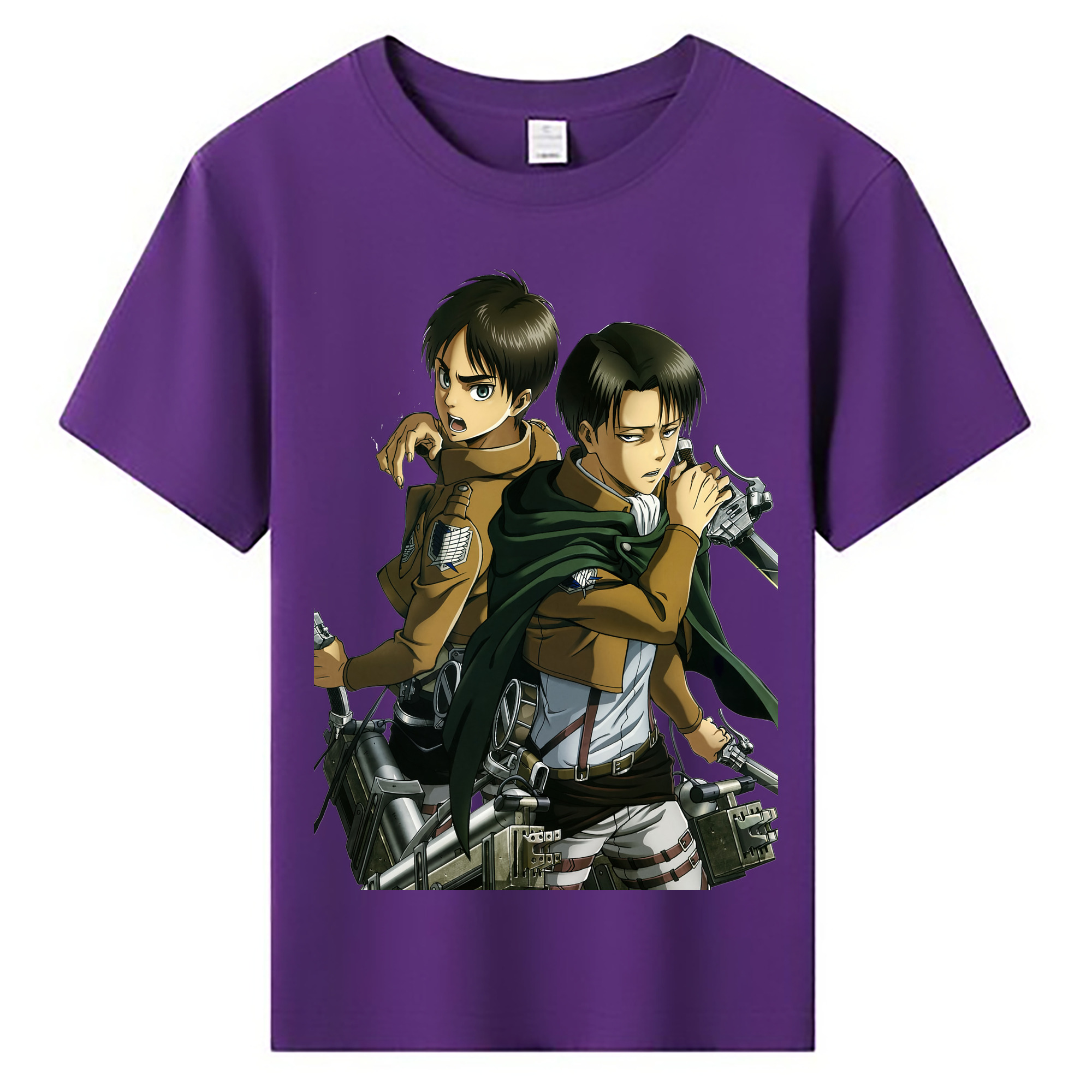 （画像用） 進撃の巨人 リヴァイ·アッカーマン Attack on Titan Levi Ackerman 綿100％キッズTシャツ（フロントプリント）