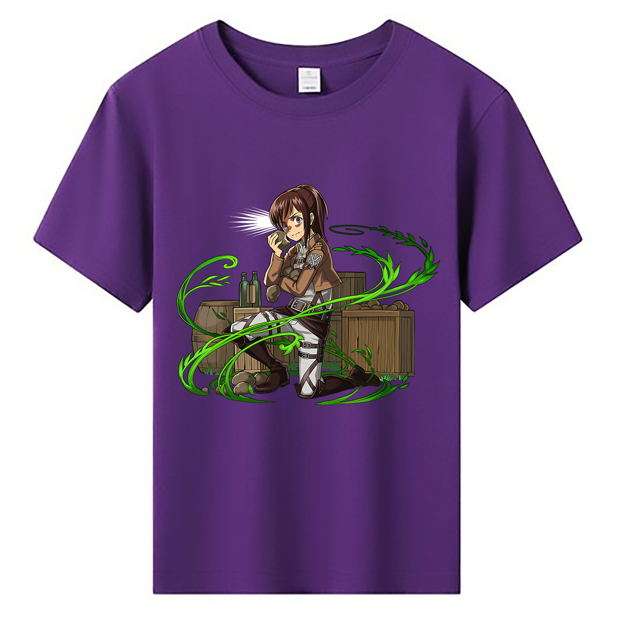 （画像用） 進撃の巨人 サシャ·ブラウス Attack on Titan Sasha Blaus 綿100％キッズTシャツ（フロントプリント）