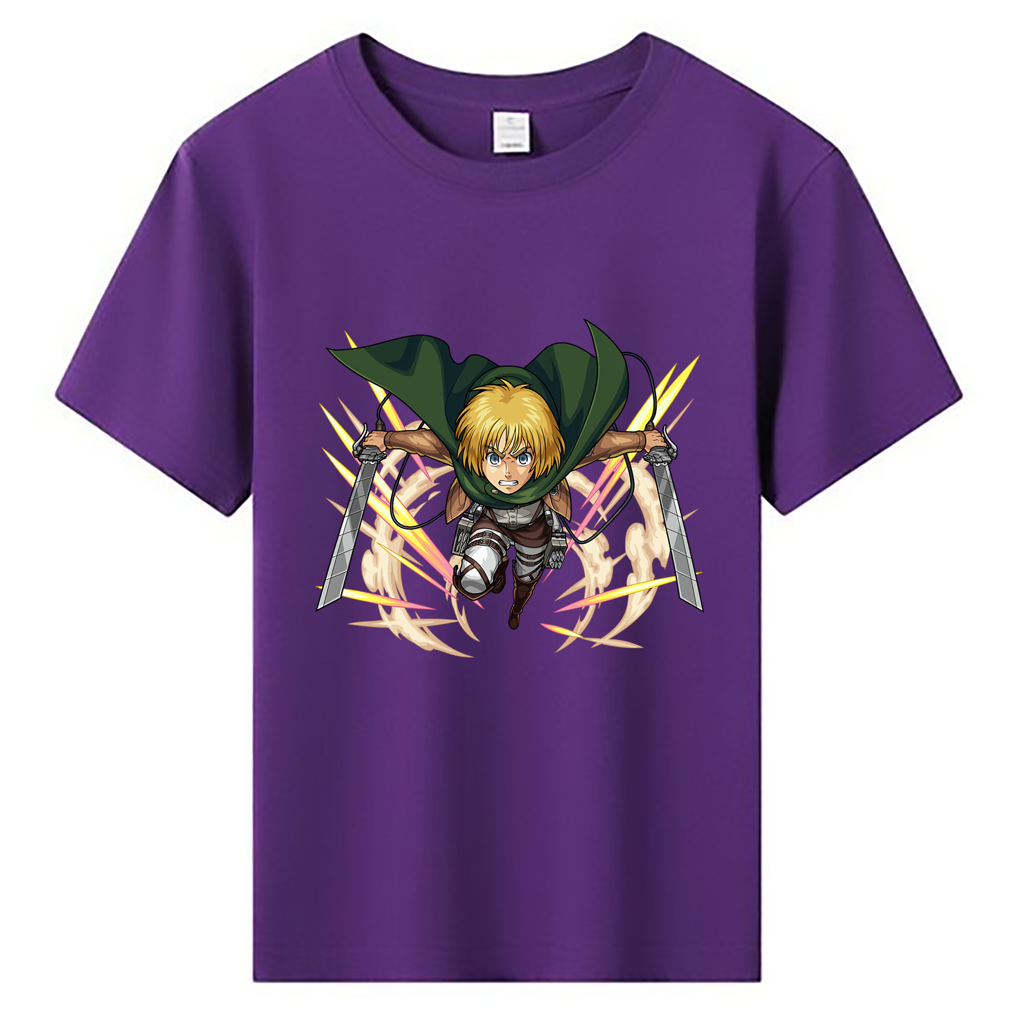 （画像用） 進撃の巨人 アルミン·アルレルト Attack on Titan Armin Arlert 綿100％キッズTシャツ（フロントプリント）